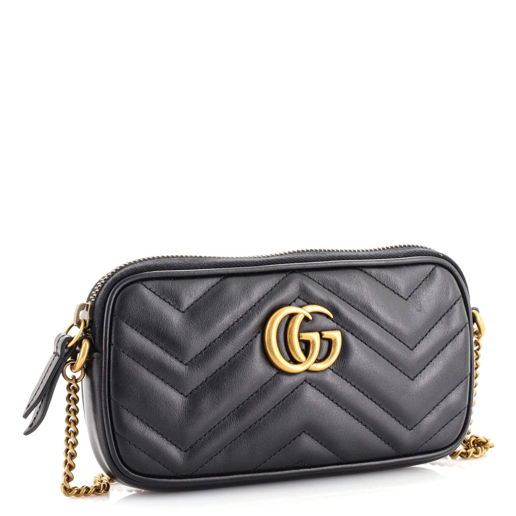 GG Marmont Chain Crossbody Bag Matelasse Leather Mini