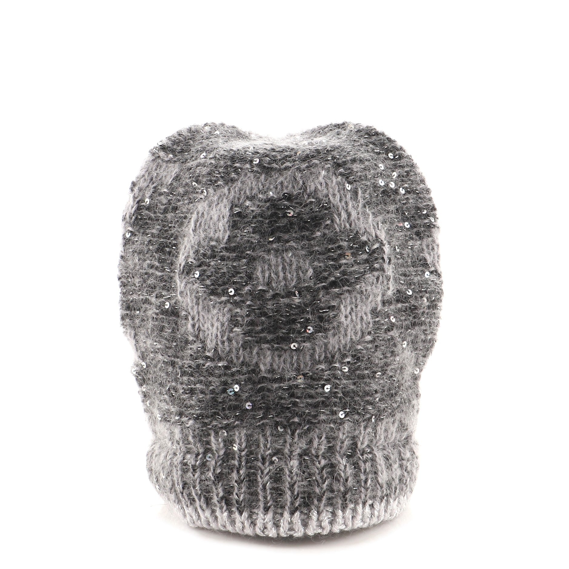 Bonnet Beanie Monogram Glitter Wool Blend XXL