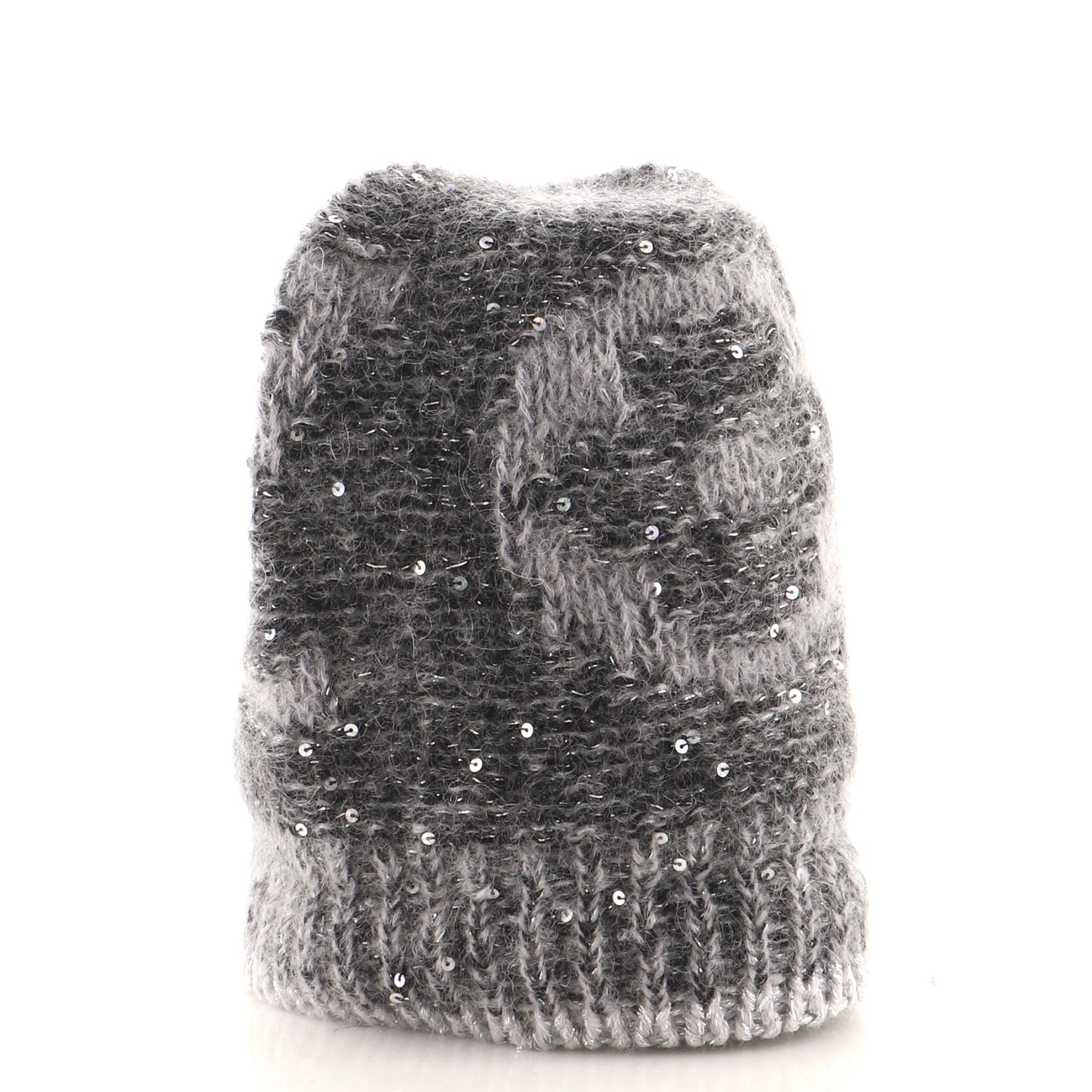 Bonnet Beanie Monogram Glitter Wool Blend XXL