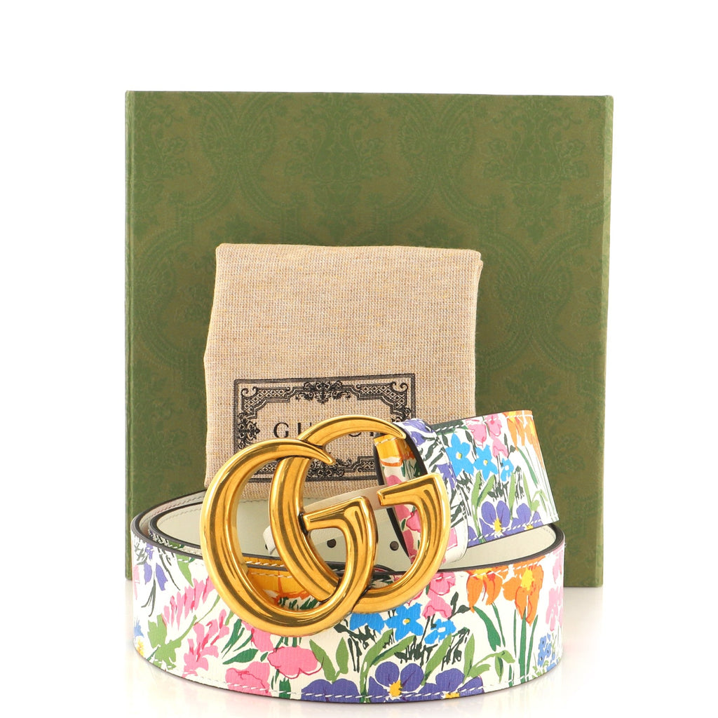 GG Marmont Belt Printed Leather Wide 75