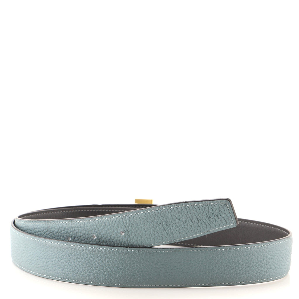 Constance Martelee H Reversible Belt Leather with Hammered Hardware Medium 90