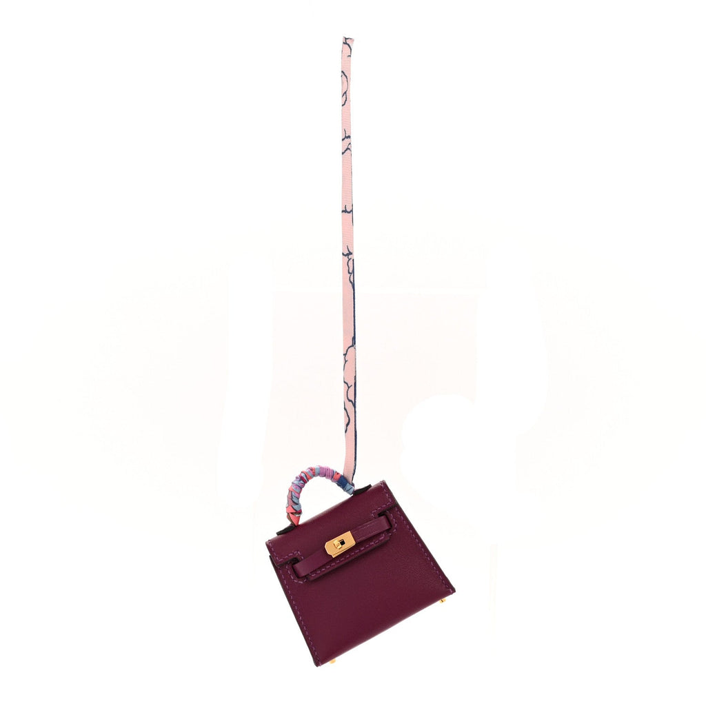 Tadelakt Mini Kelly Twilly Bag Charm Anemone
