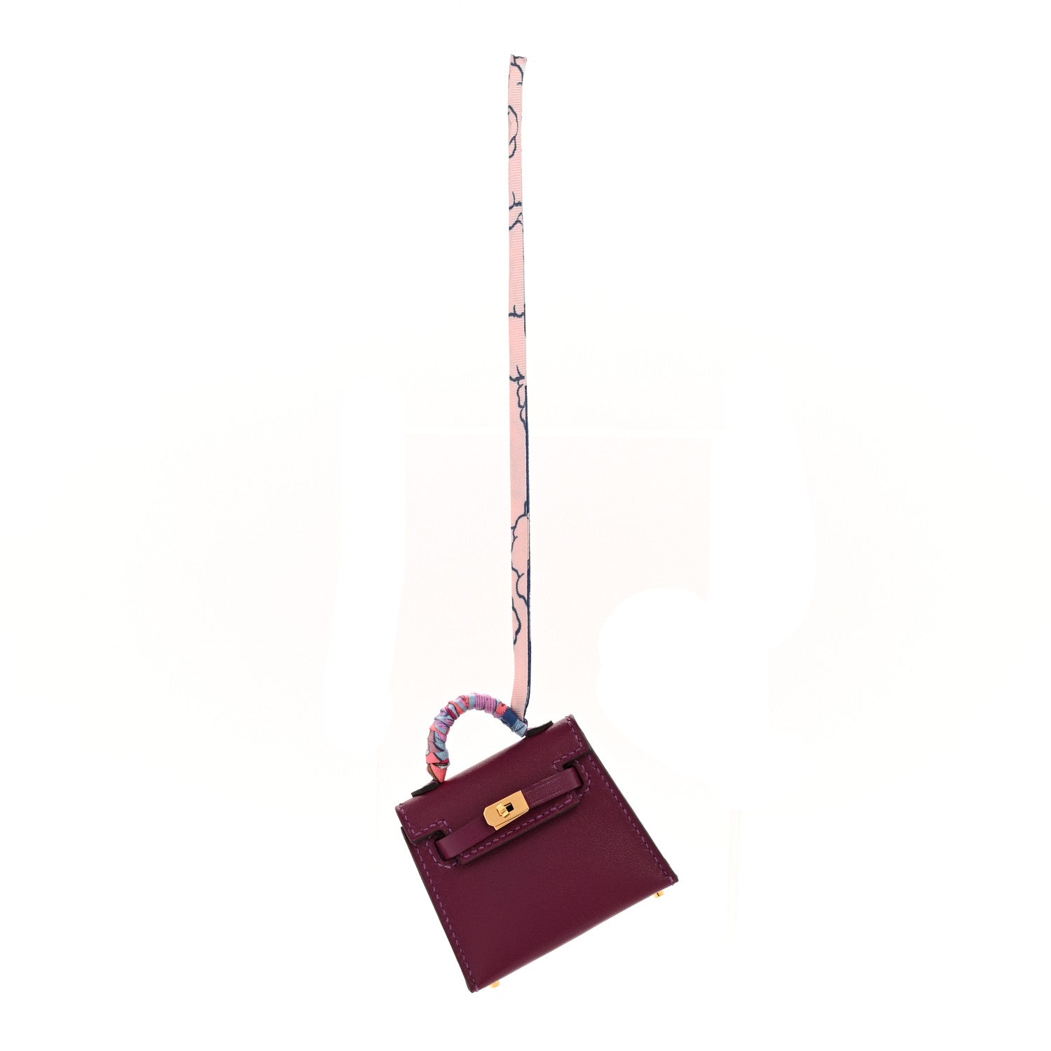Tadelakt Mini Kelly Twilly Bag Charm Anemone