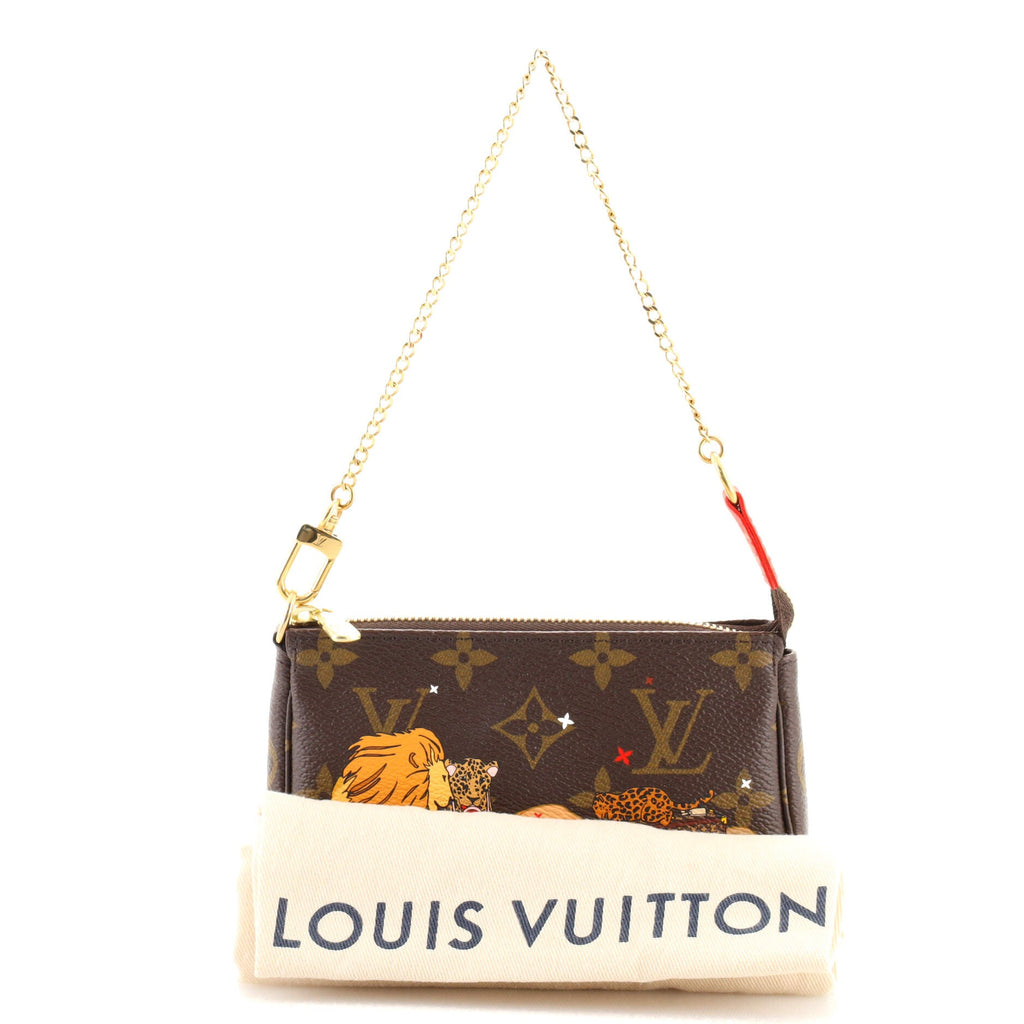 Pochette Accessoires Limited Edition Vivienne Xmas Monogram Canvas Mini