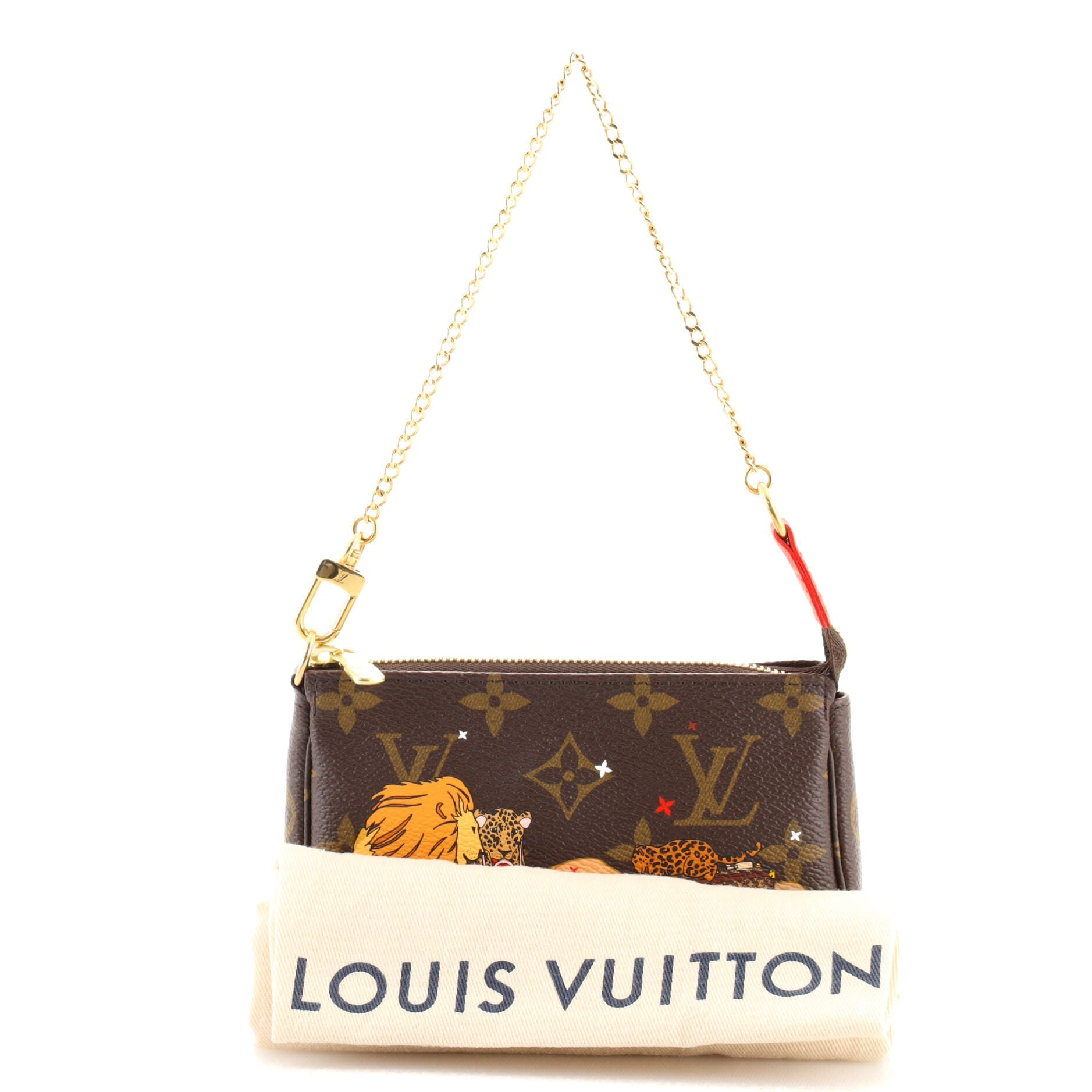 Pochette Accessoires Limited Edition Vivienne Xmas Monogram Canvas Mini