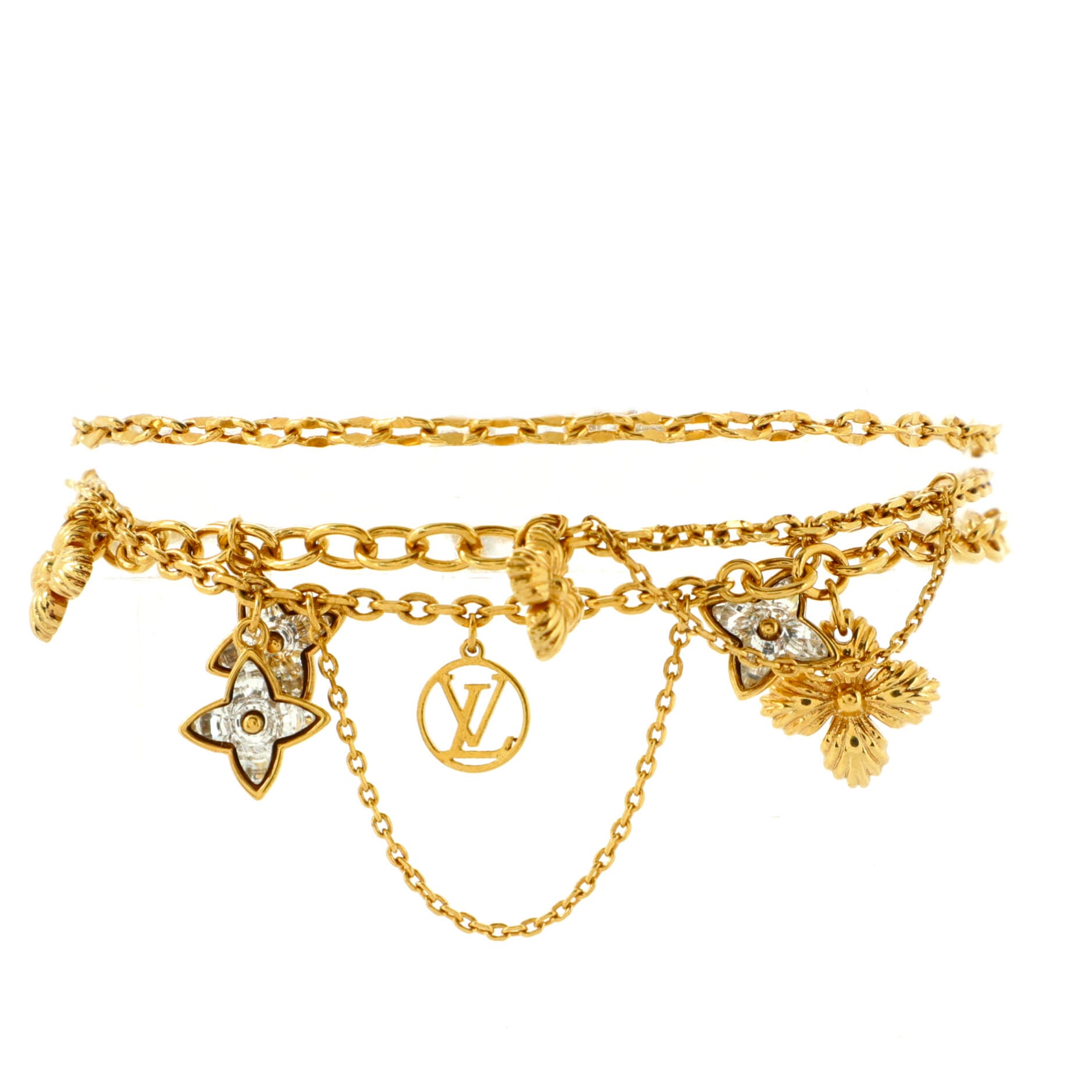 Blooming Supple Bracelet Metal with Crystals