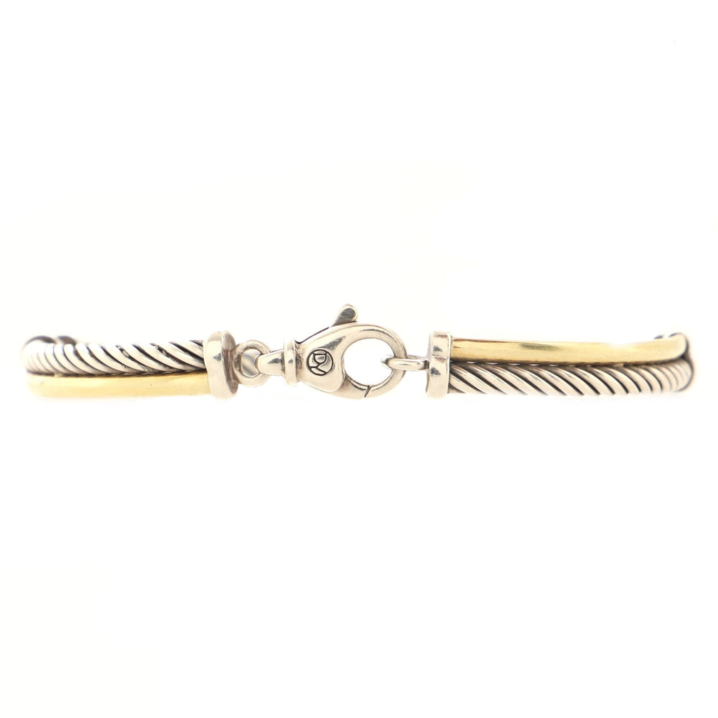 Crossover Bracelet Sterling Silver and 18K Yellow Gold