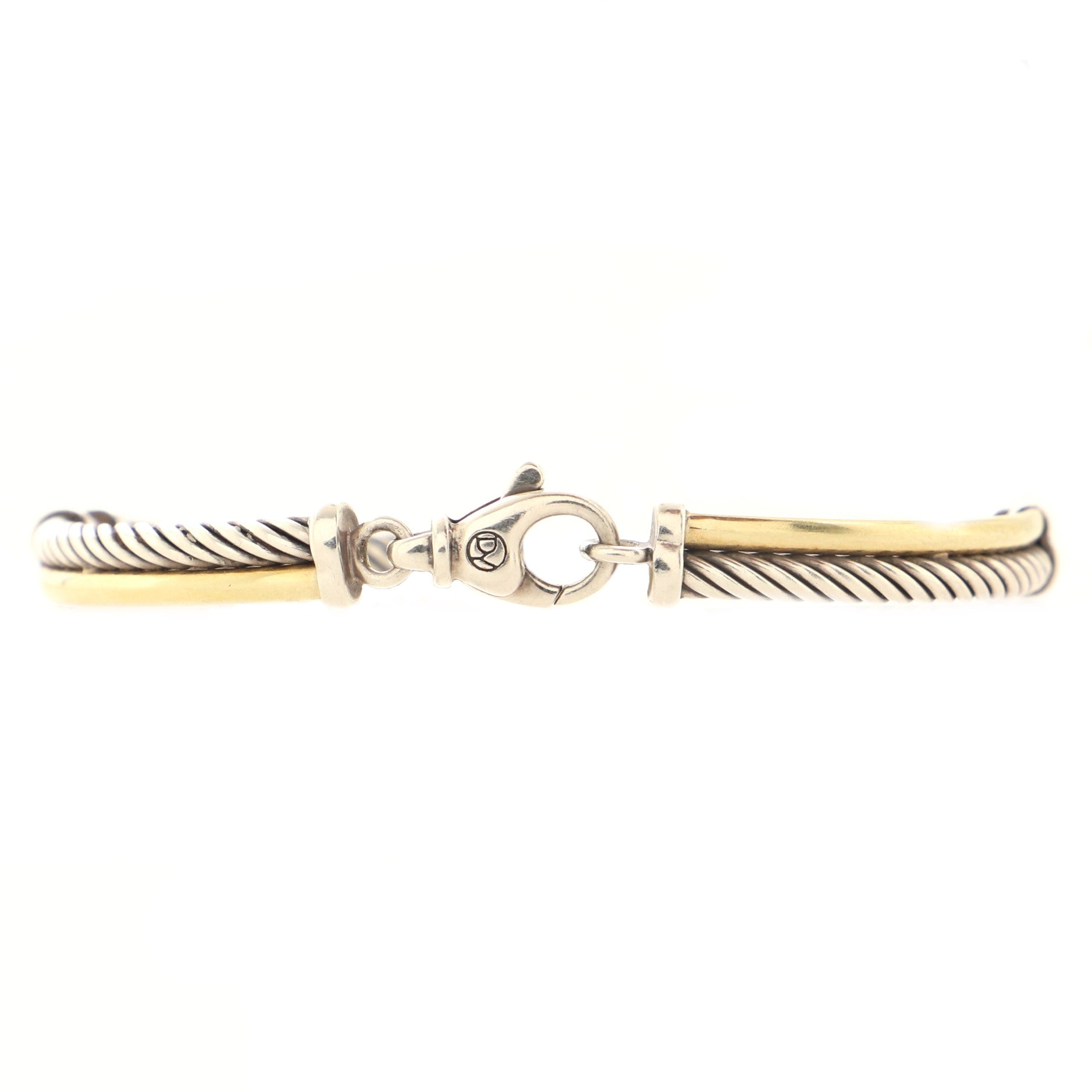 Crossover Bracelet Sterling Silver and 18K Yellow Gold