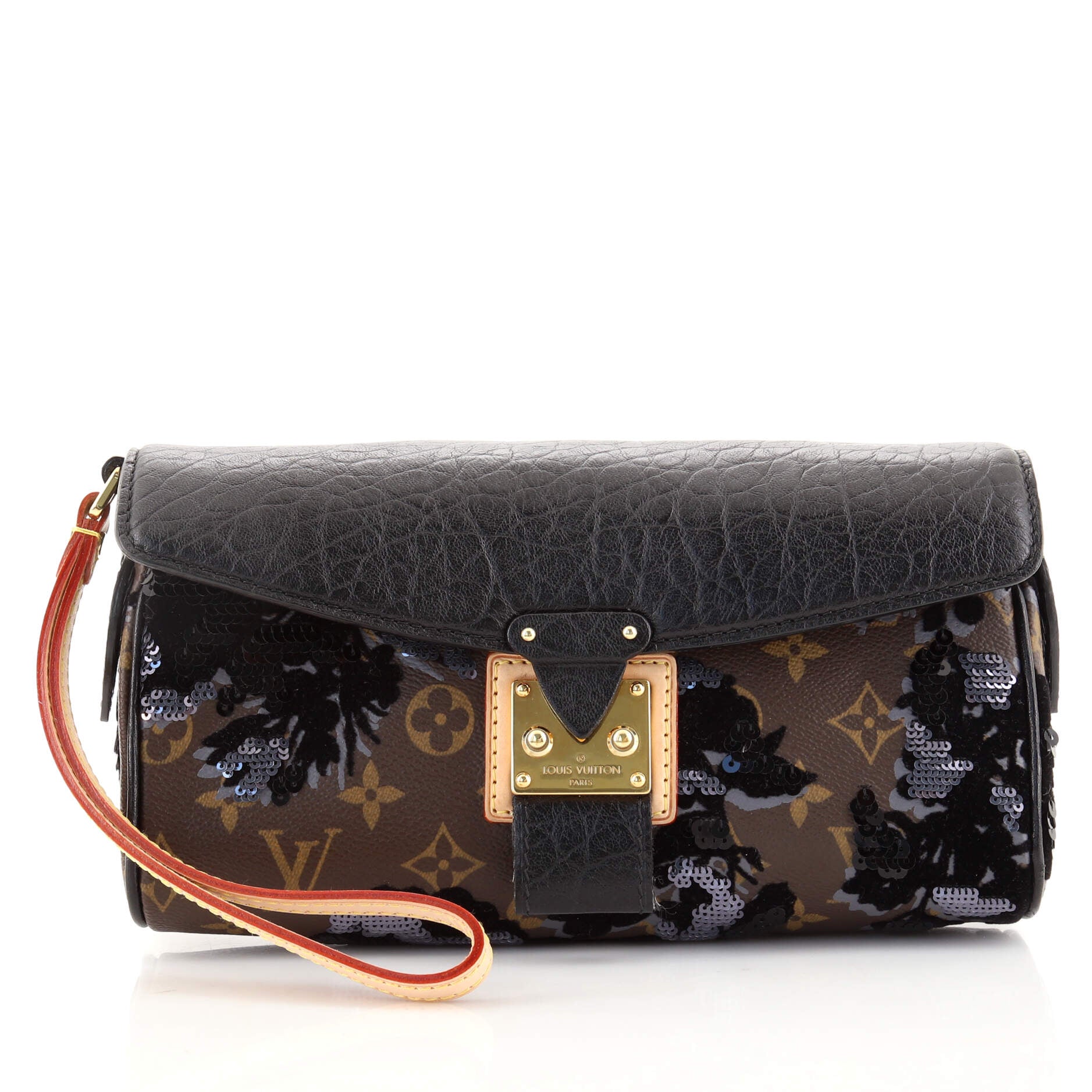 Manege Clutch Fleur De Jais Monogram Canvas