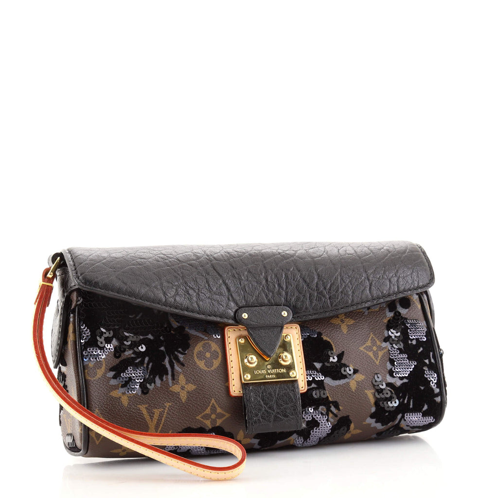 Manege Clutch Fleur De Jais Monogram Canvas