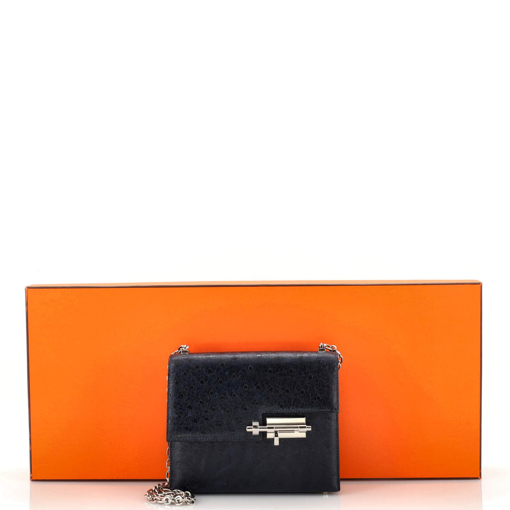 Verrou Chaine Bag Ostrich Mini