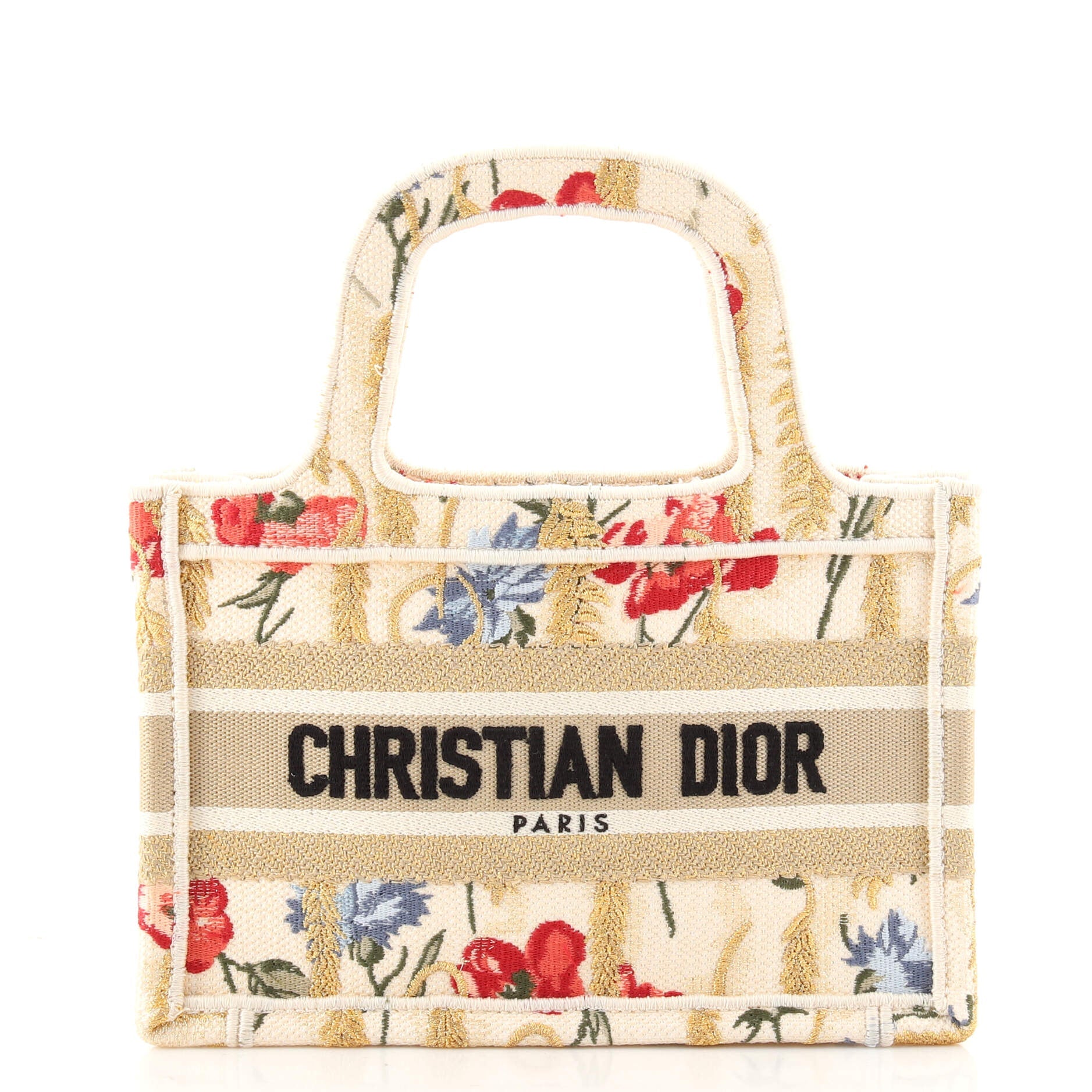 Book Tote Embroidered Canvas Mini