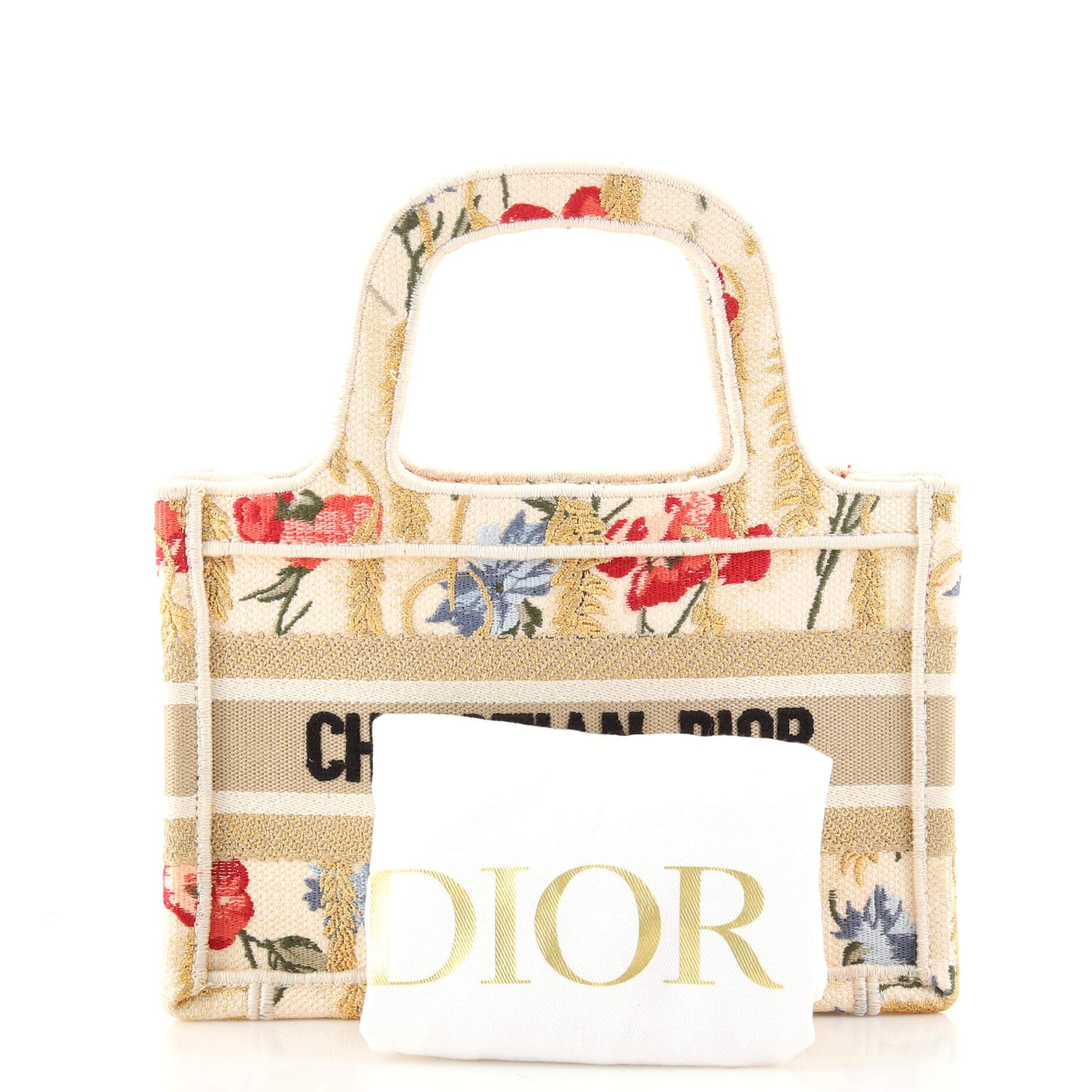 Book Tote Embroidered Canvas Mini