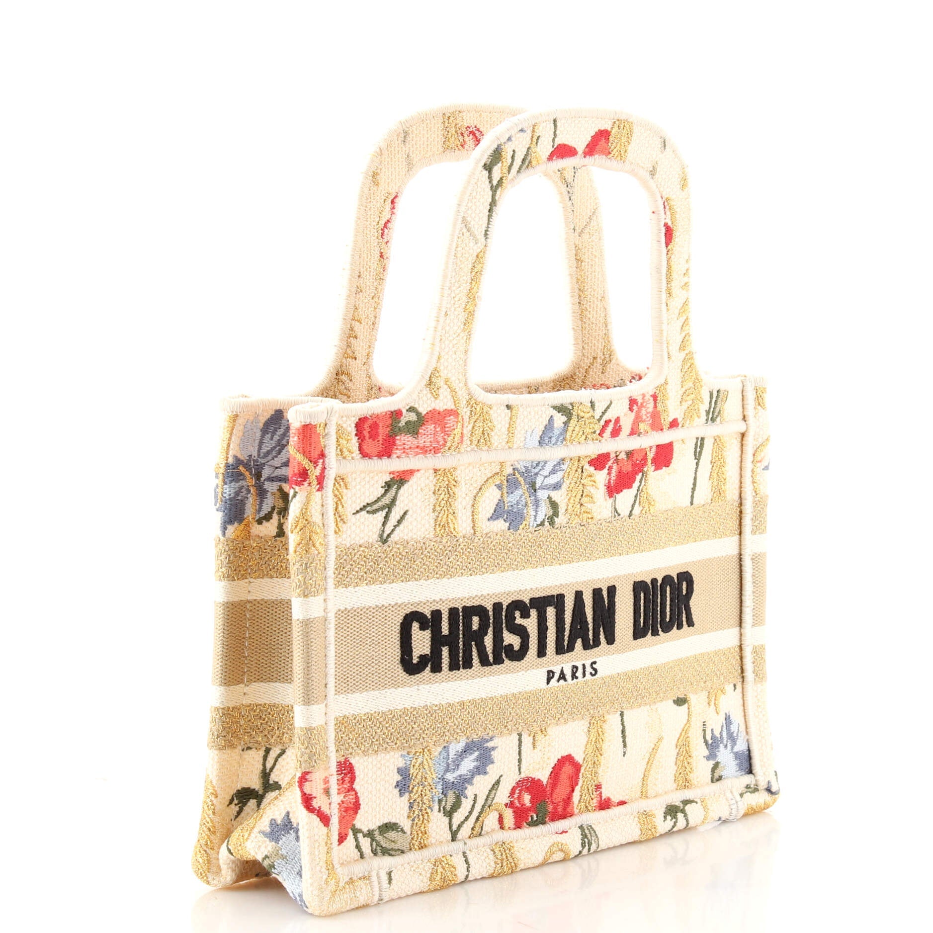 Book Tote Embroidered Canvas Mini