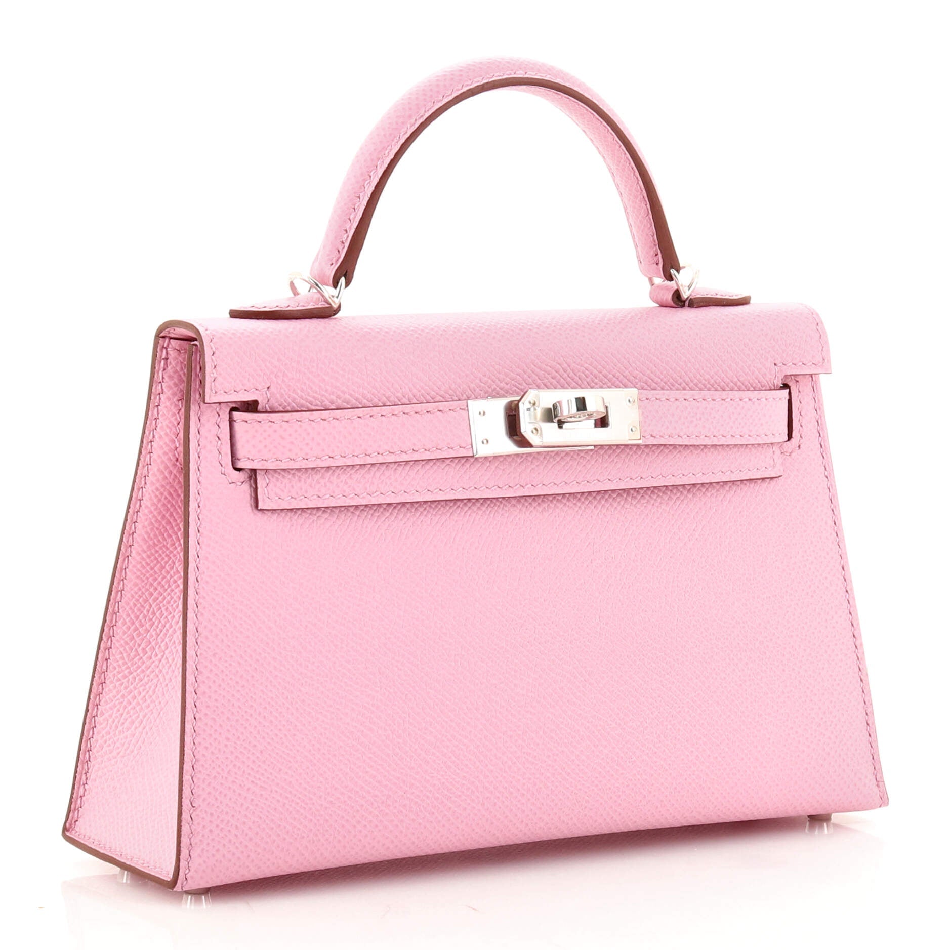 Kelly Mini II Bag Mauve Sylvestre Epsom with Palladium Hardware 20