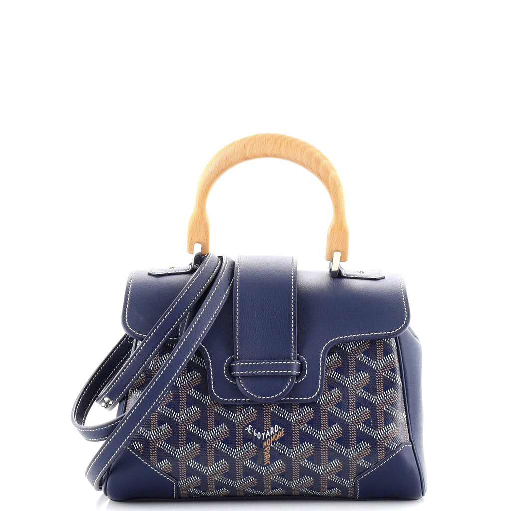 Saigon Top Handle Bag Coated Canvas with Leather Mini