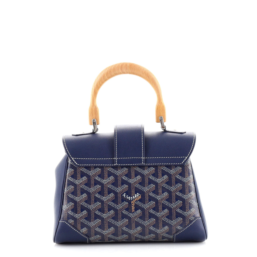 Saigon Top Handle Bag Coated Canvas with Leather Mini