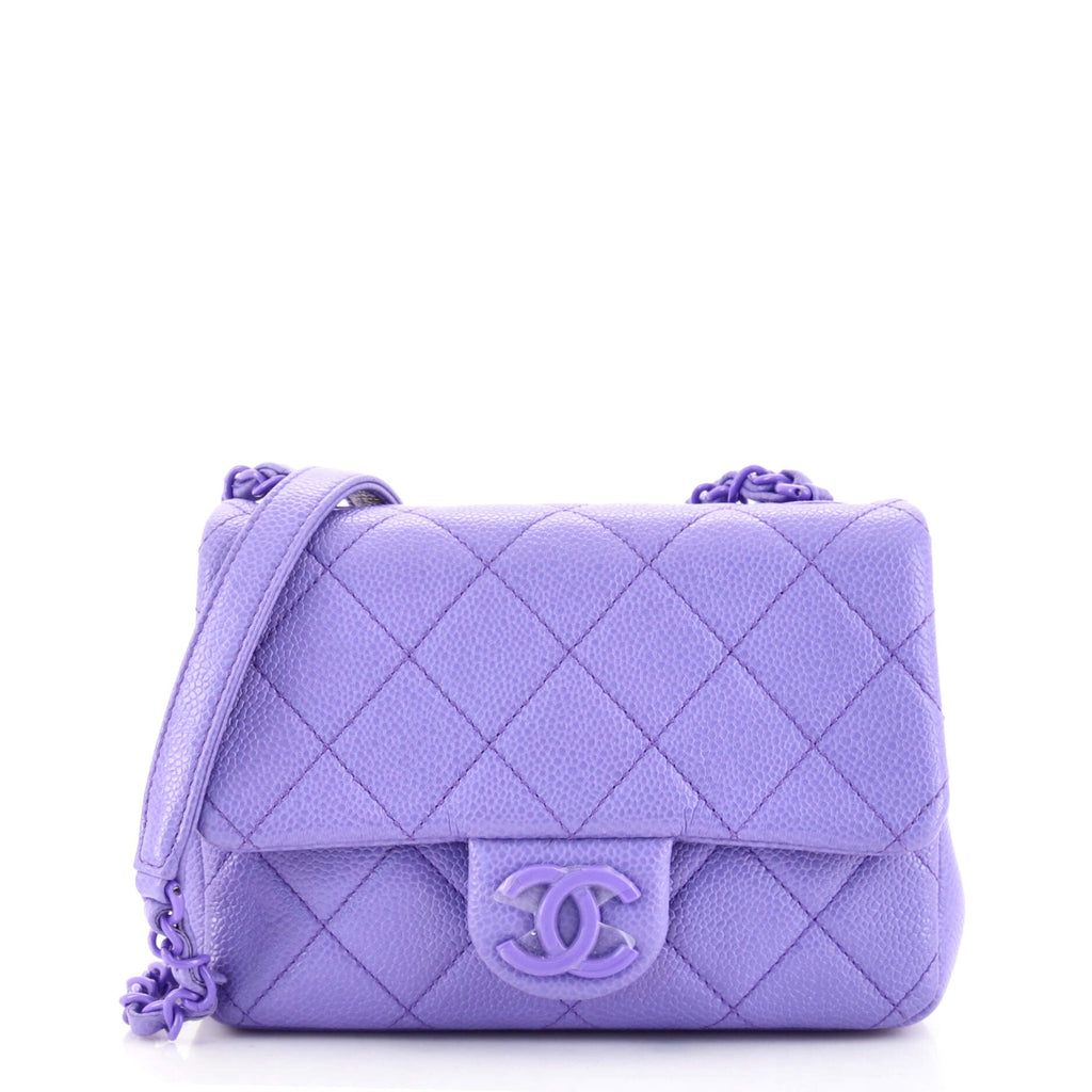 Incognito Square Flap Bag Quilted Caviar Mini