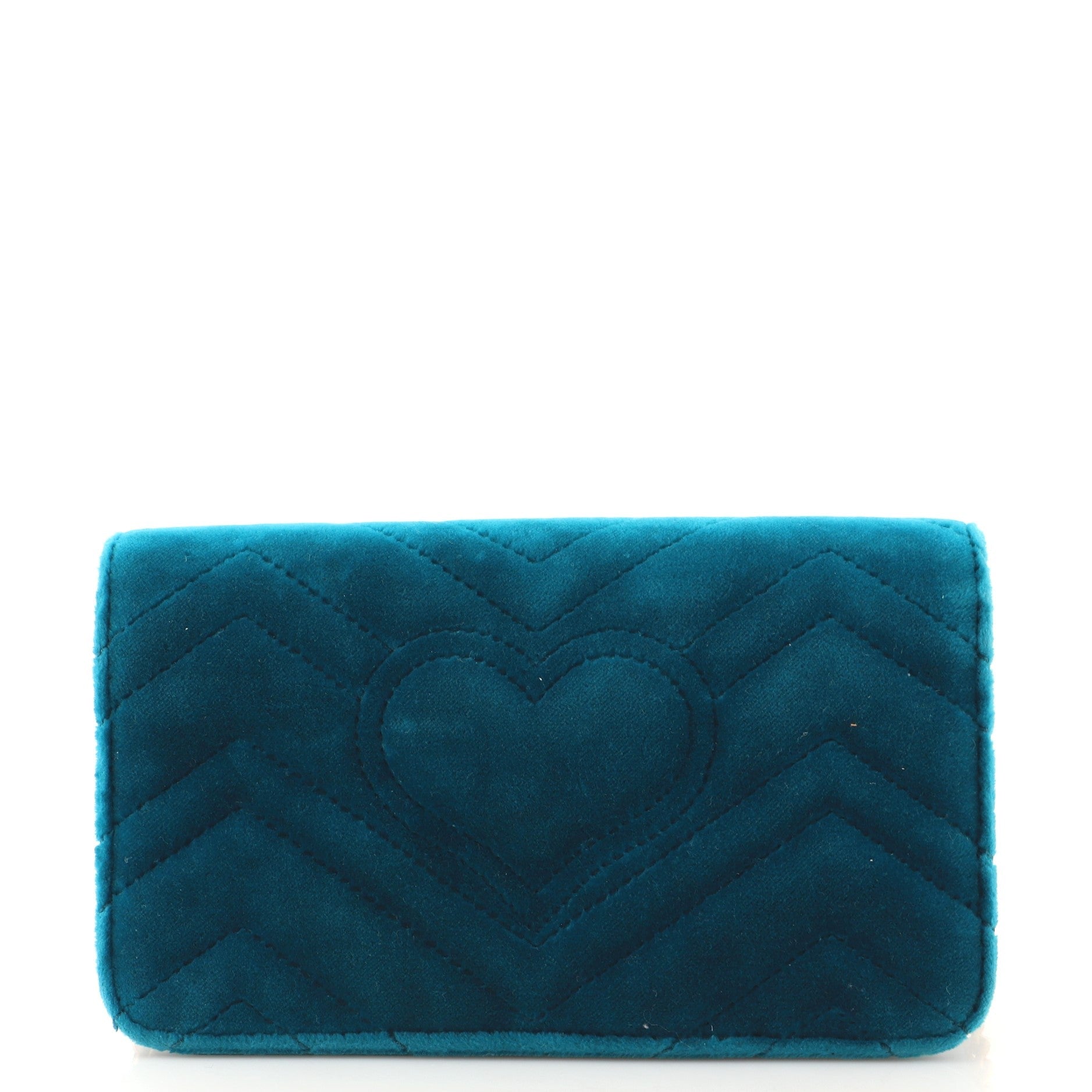GG Marmont Chain Flap Bag Matelasse Velvet Mini
