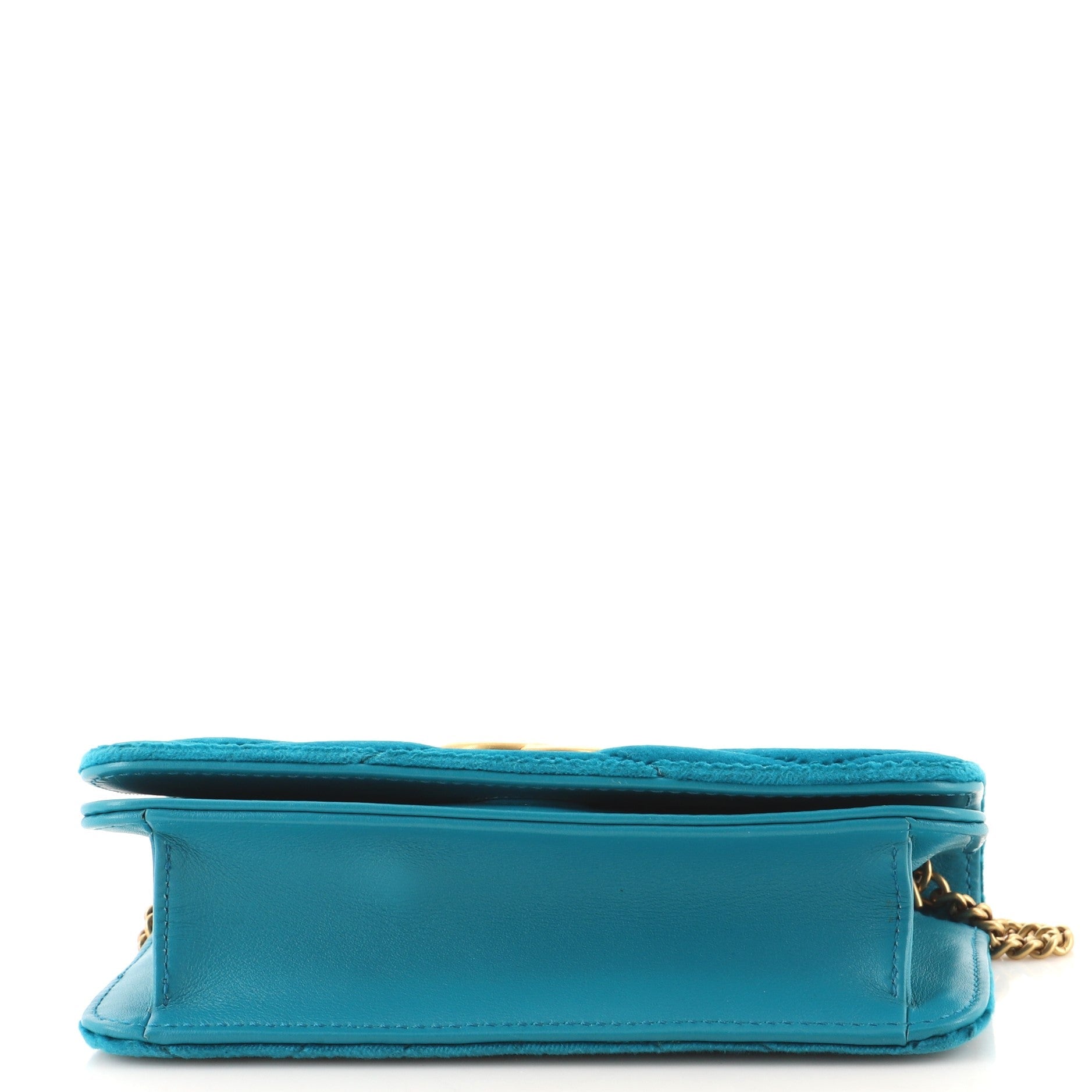 GG Marmont Chain Flap Bag Matelasse Velvet Mini