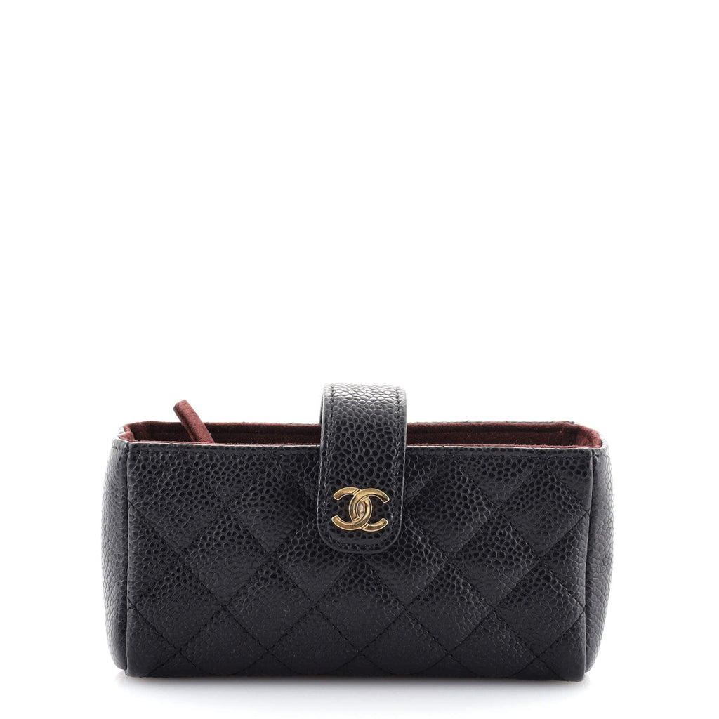Phone Holder Clutch Quilted Caviar Mini