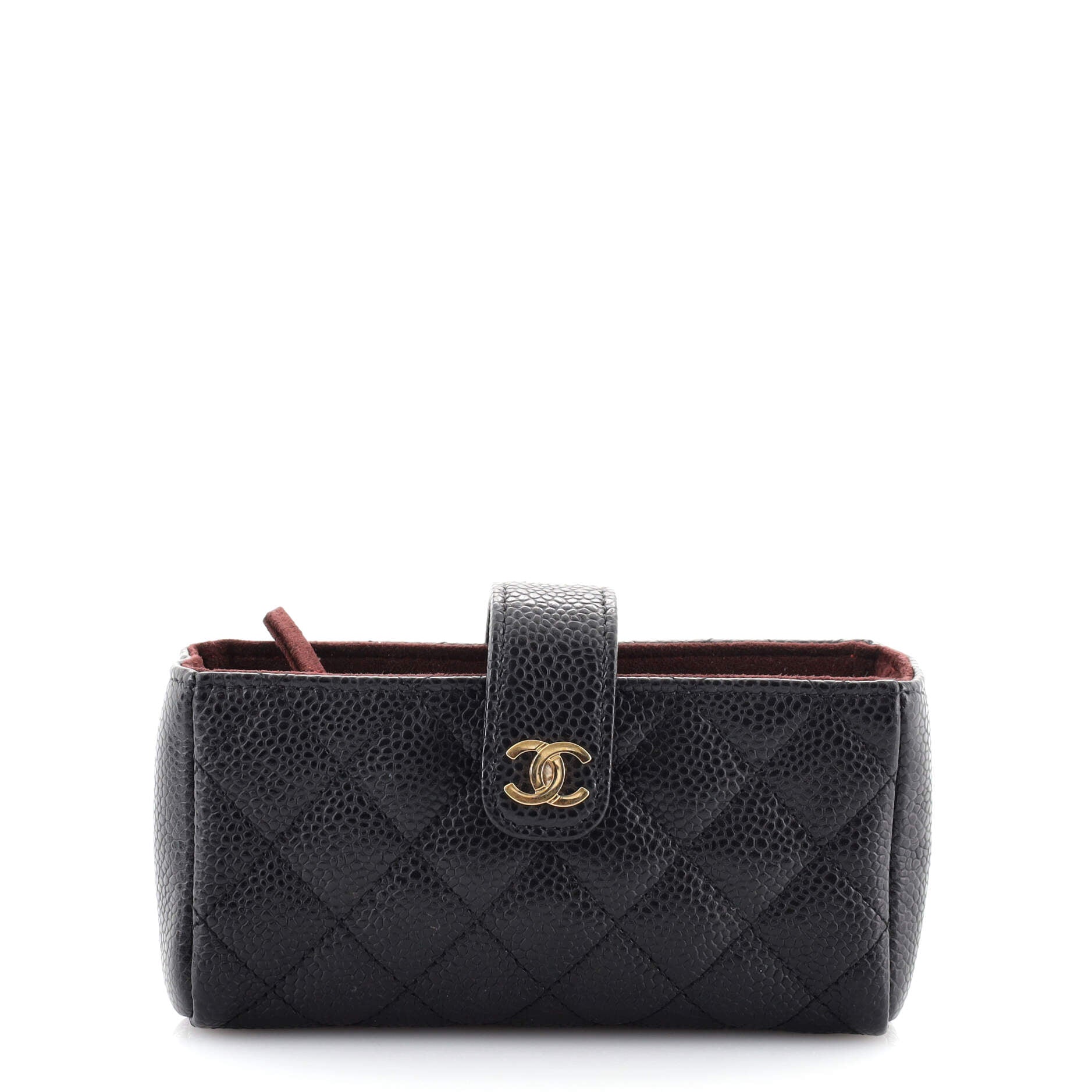 Phone Holder Clutch Quilted Caviar Mini