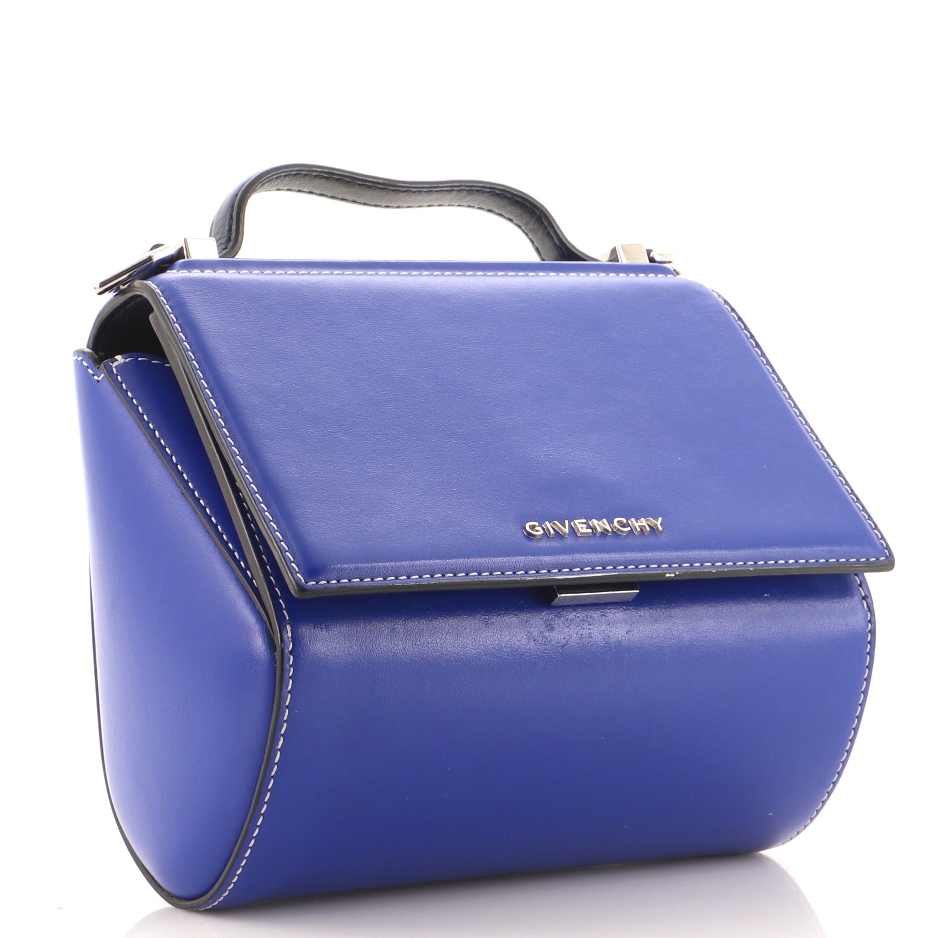 Logo Strap Pandora Box Bag Leather Mini