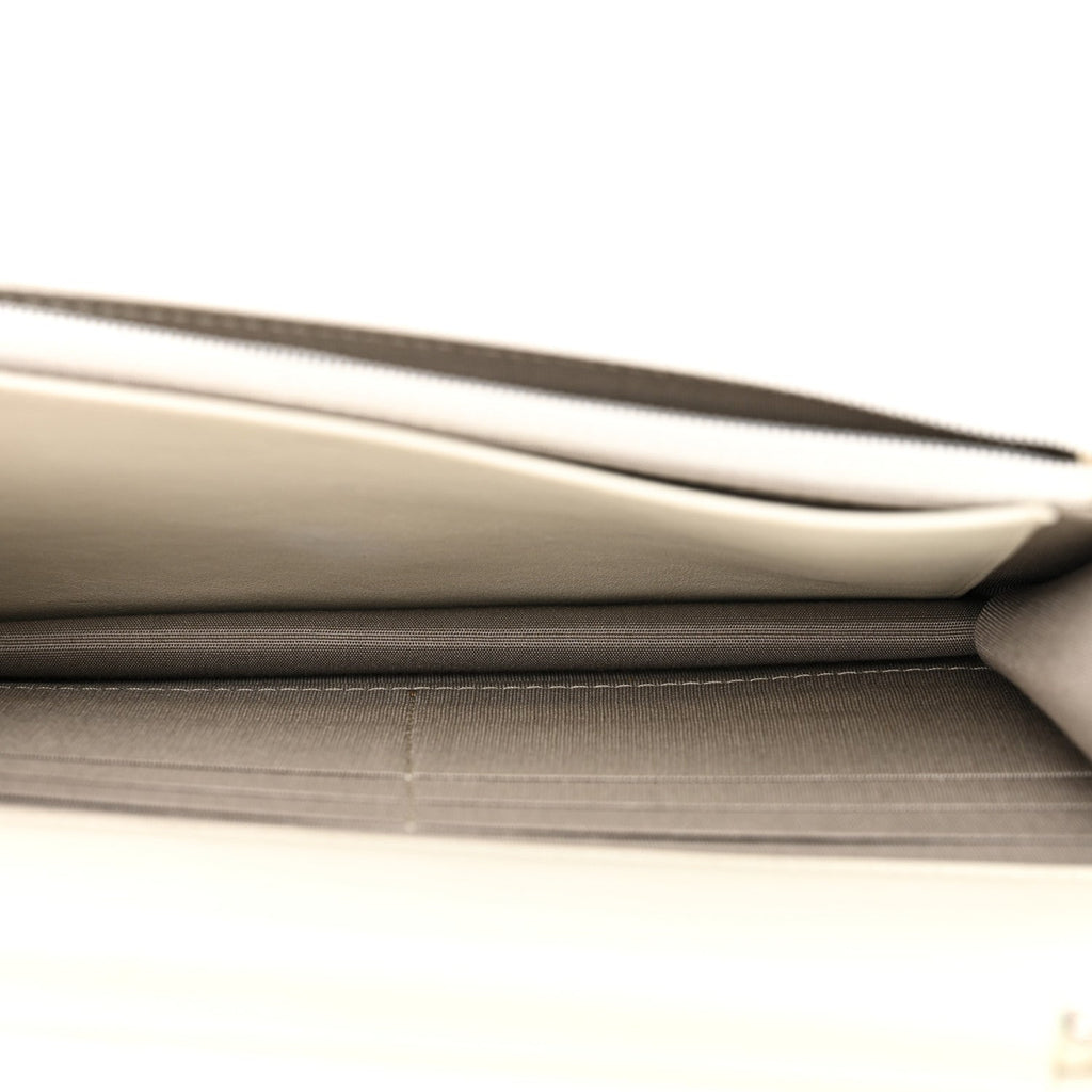 Metallic Caviar Sevruga Wallet on Chain WOC White