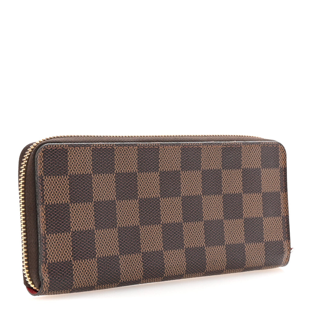 Damier Ebene Clemence Wallet Cherry