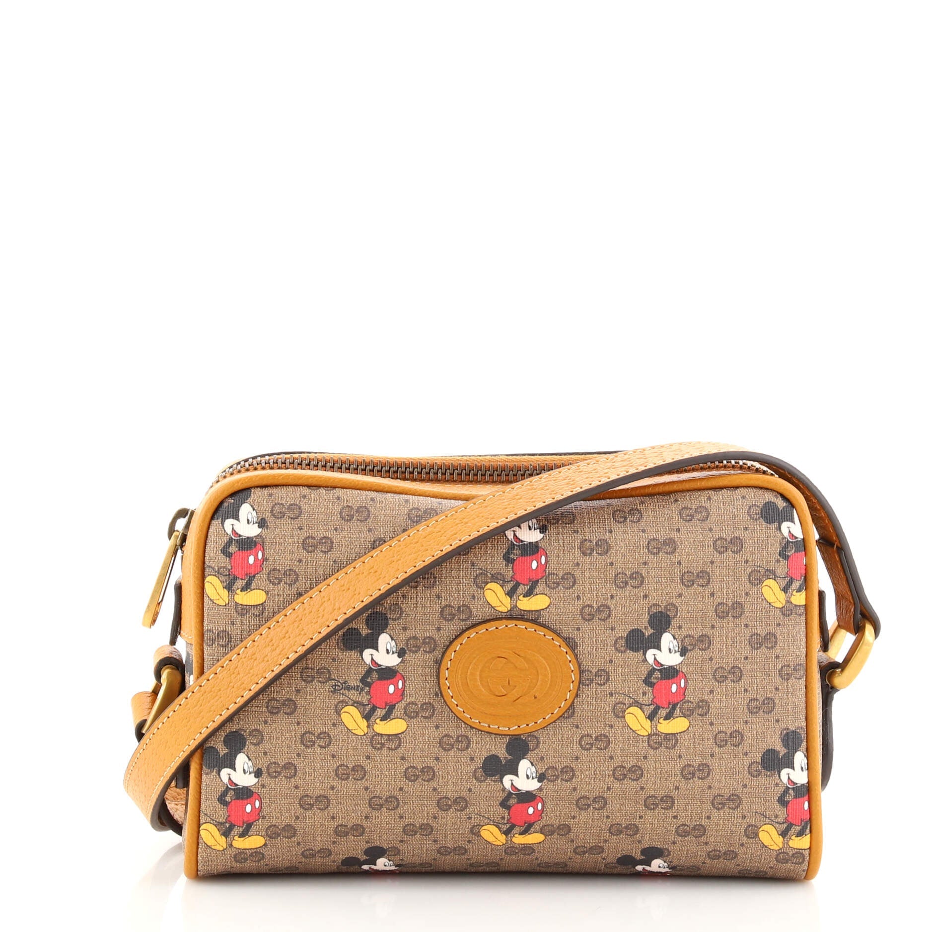 Disney Mickey Mouse Shoulder Bag Printed Mini GG Coated Canvas Mini