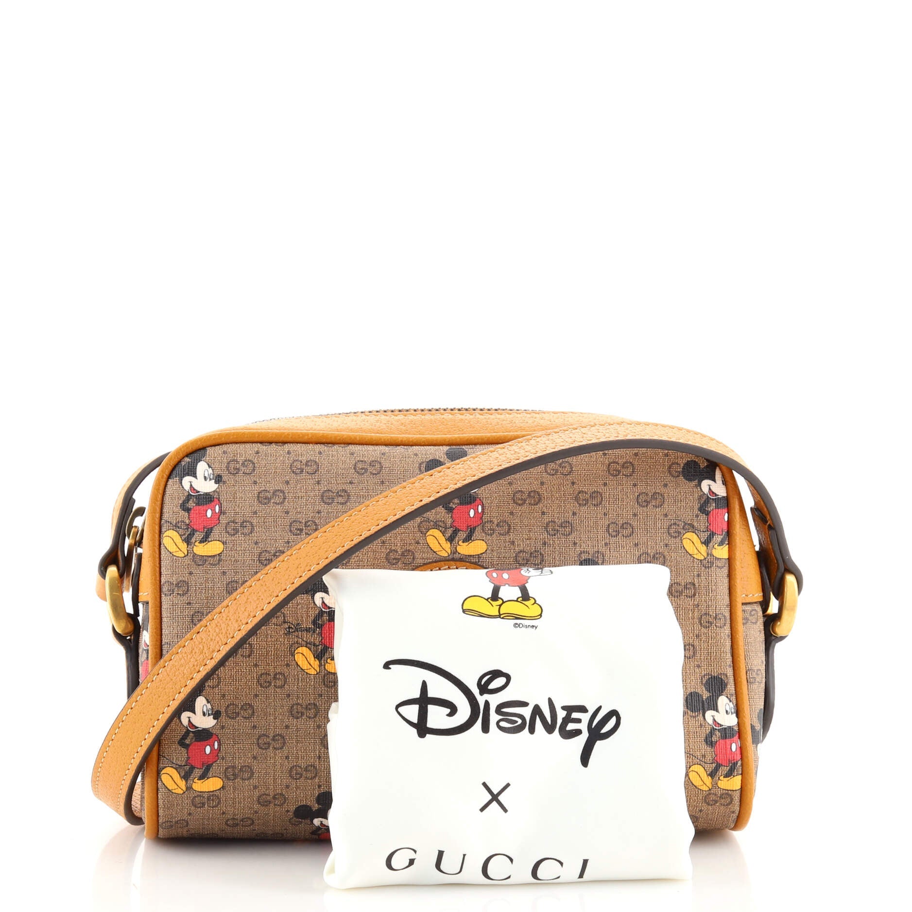 Disney Mickey Mouse Shoulder Bag Printed Mini GG Coated Canvas Mini