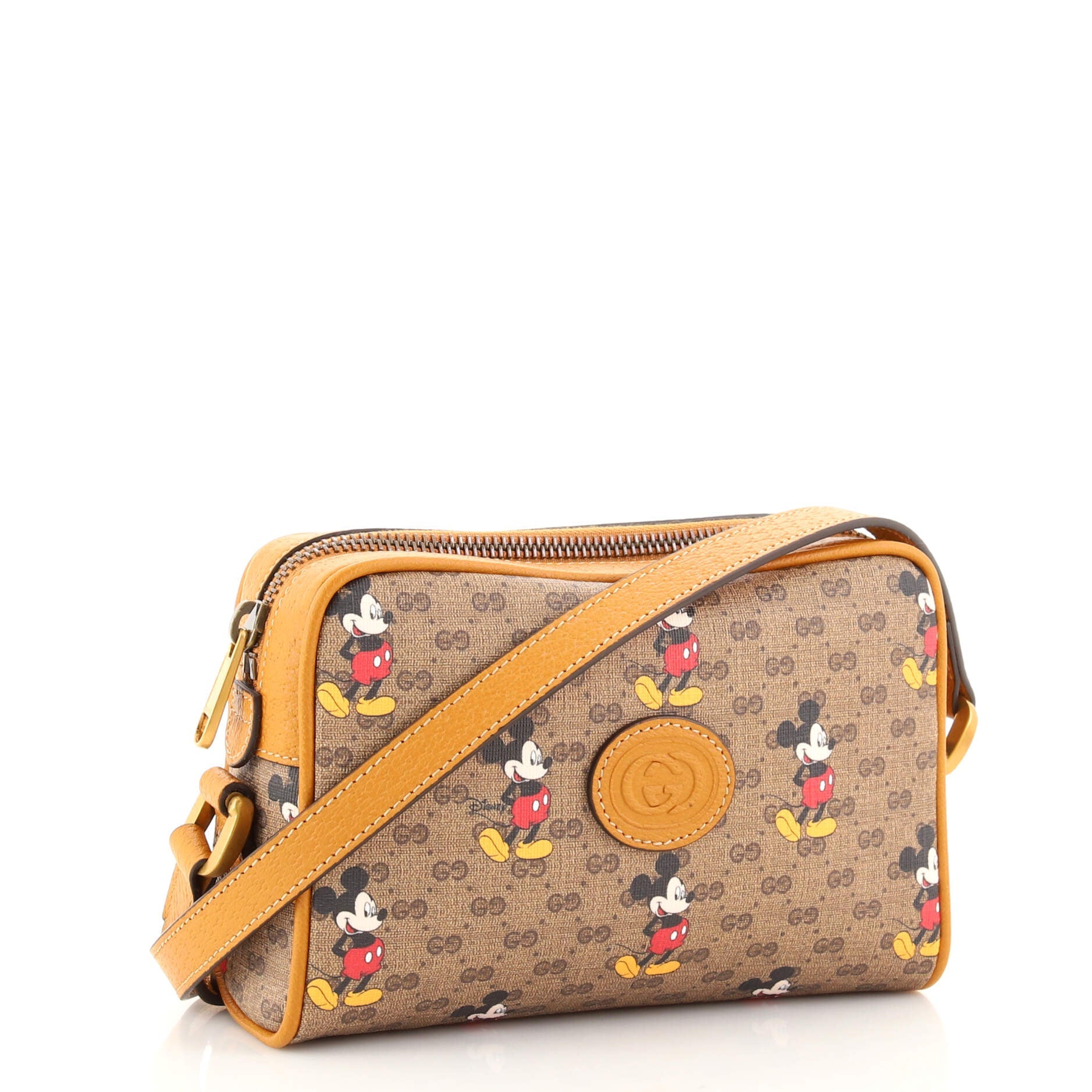 Disney Mickey Mouse Shoulder Bag Printed Mini GG Coated Canvas Mini