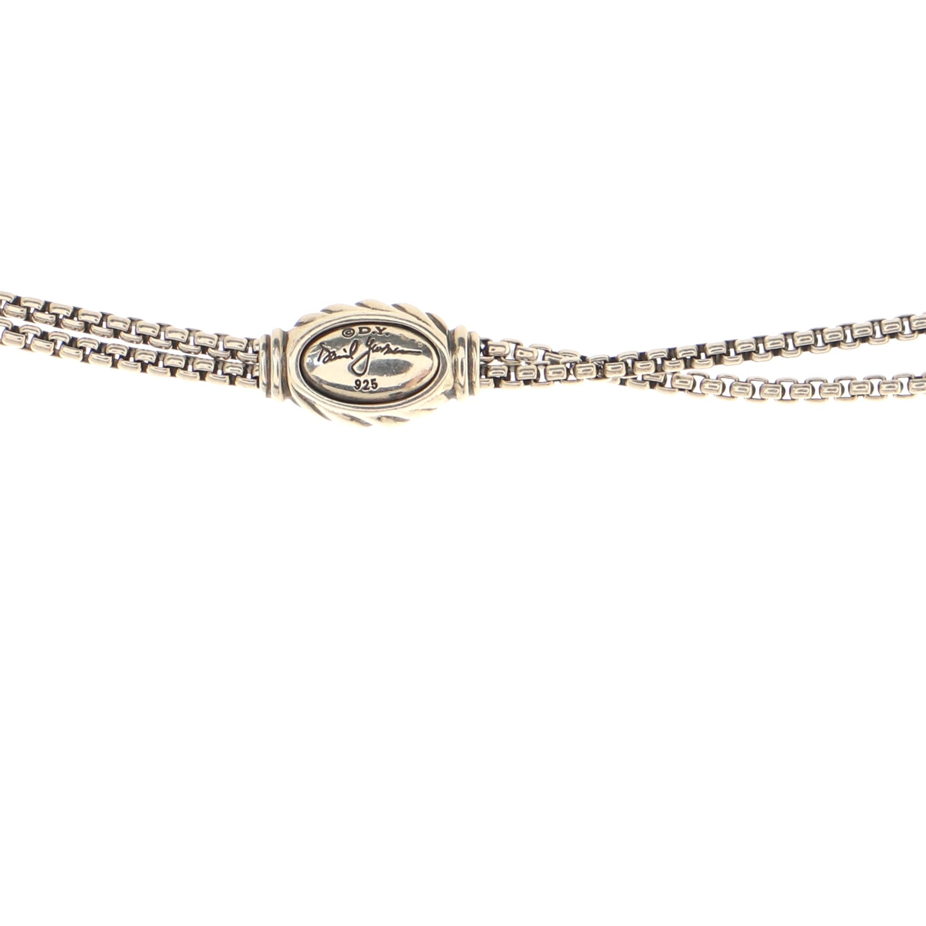 Cable Wrap Marquise Pendant Necklace Sterling Silver with Blue Topaz and Diamonds 30mm