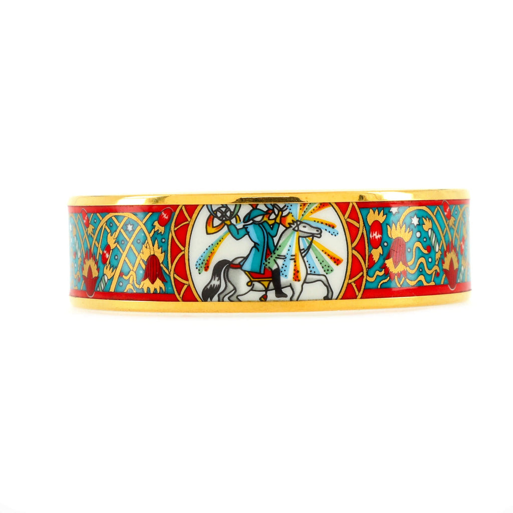 Bangle Bracelet Printed Enamel Wide