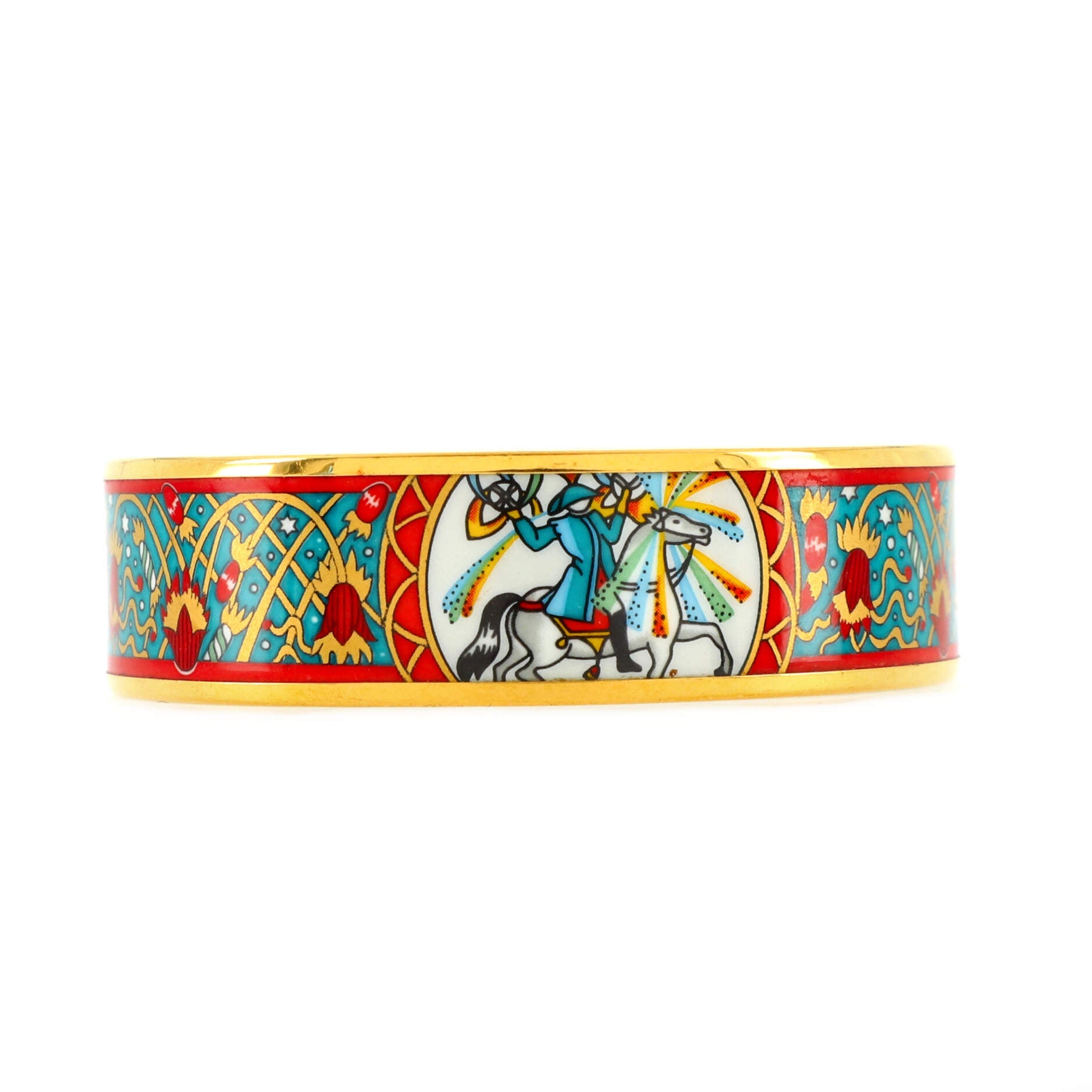 Bangle Bracelet Printed Enamel Wide
