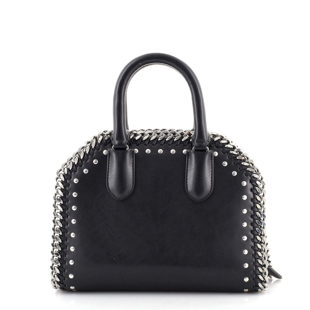 Falabella Box Top Handle Bag Embroidered Studded Faux Leather Mini