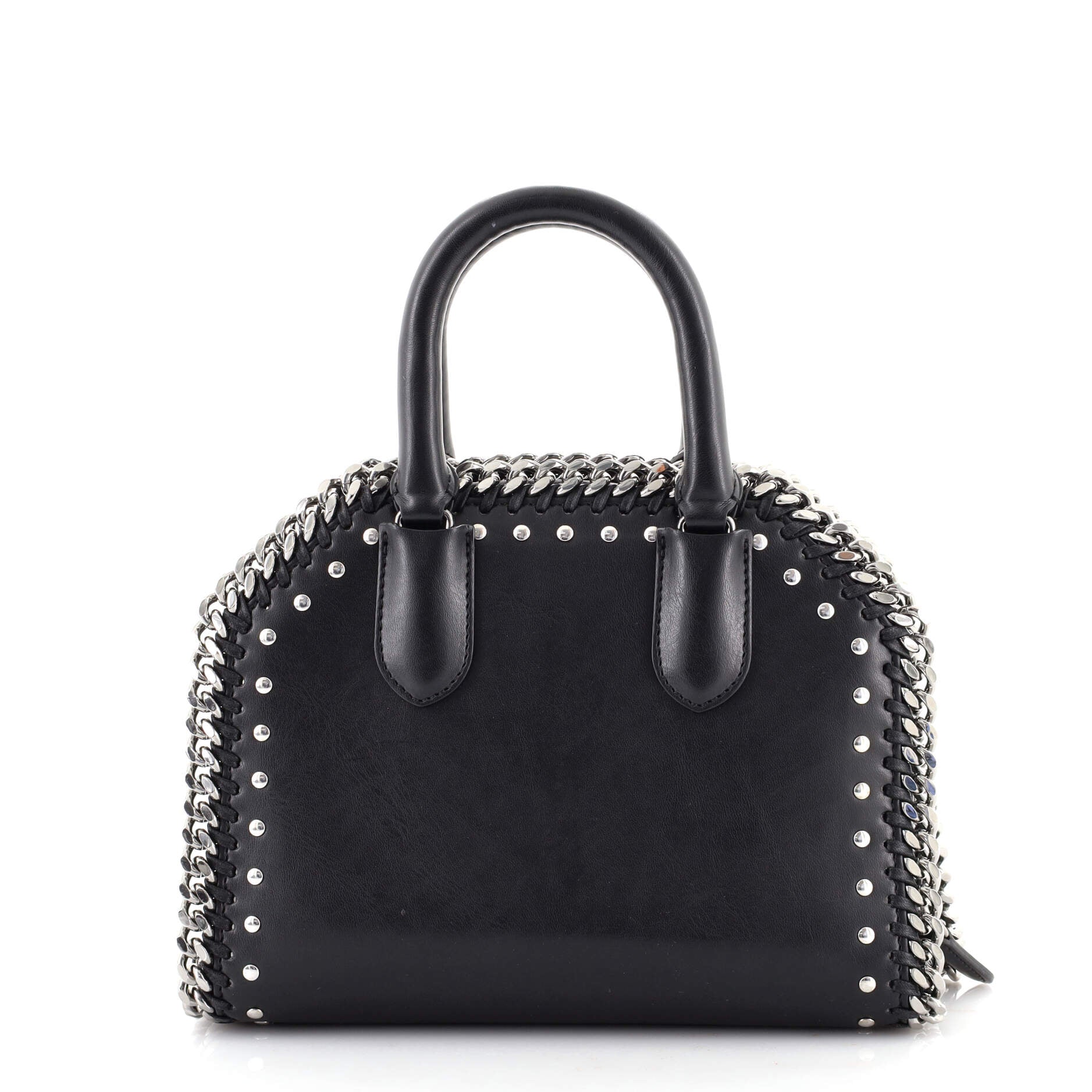 Falabella Box Top Handle Bag Embroidered Studded Faux Leather Mini