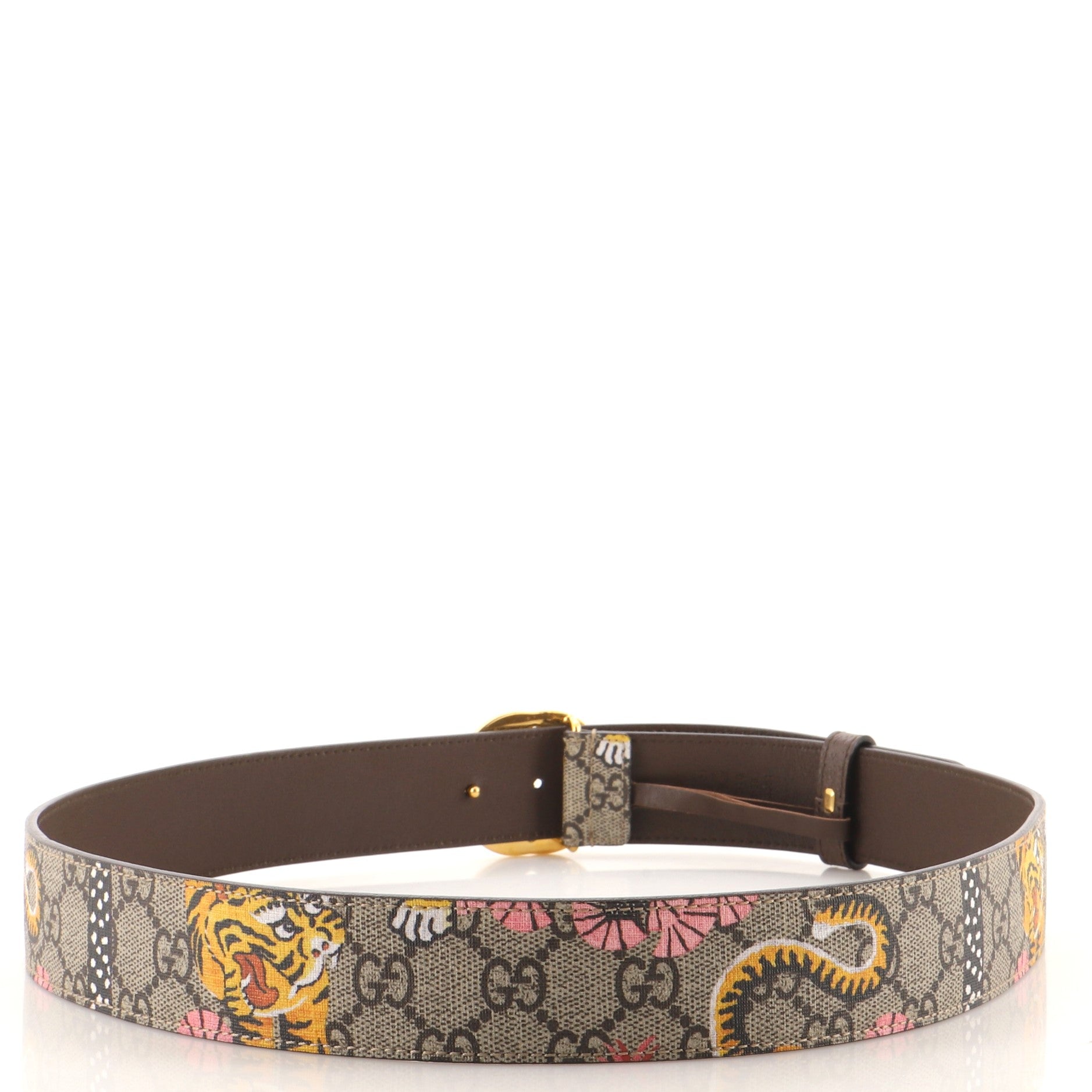 Interlocking G Belt Bengal Print GG Coated Canvas Wide 95