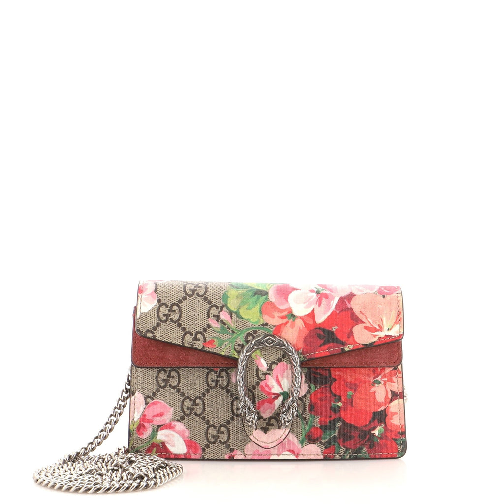 Dionysus Bag Blooms Print GG Coated Canvas Super Mini