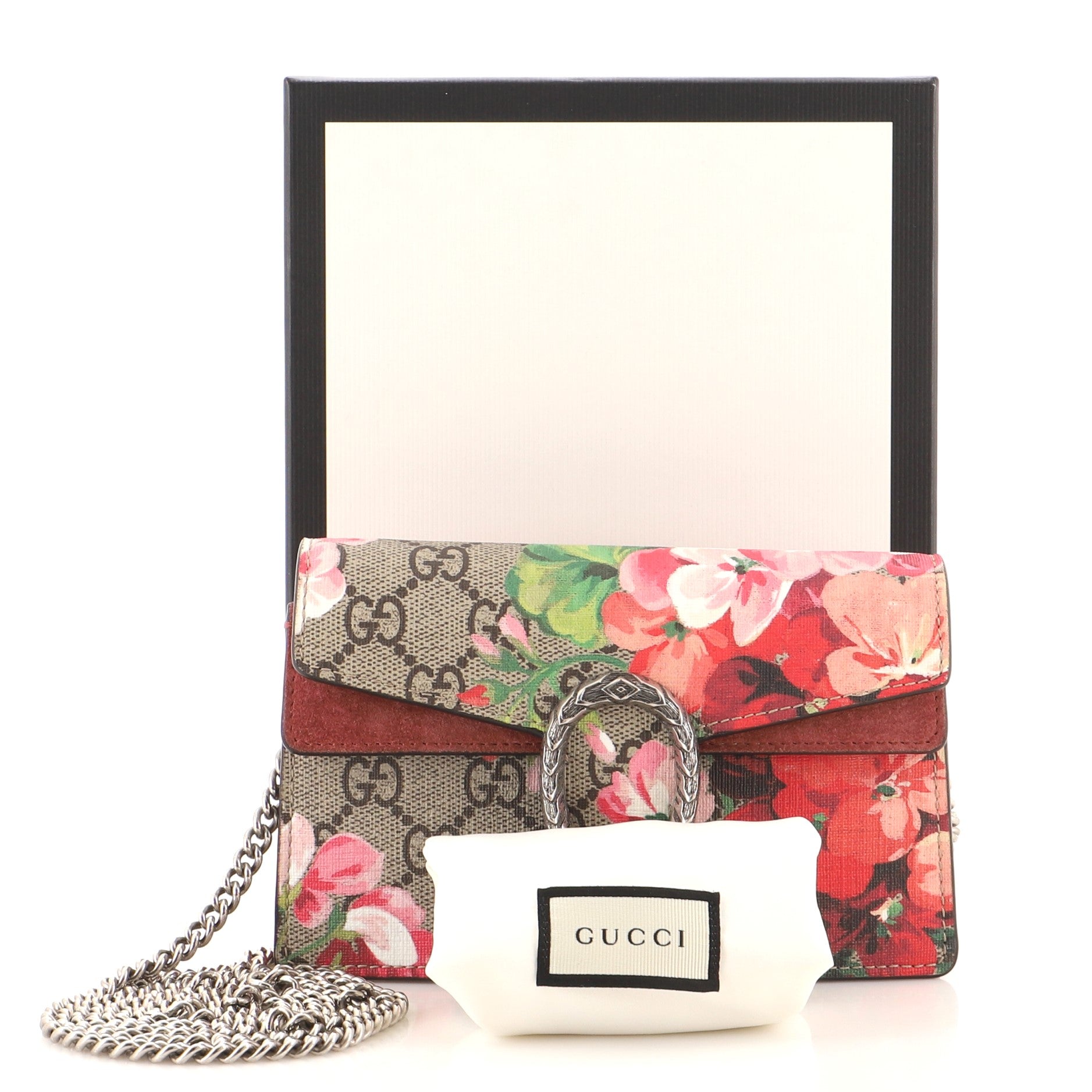 Dionysus Bag Blooms Print GG Coated Canvas Super Mini