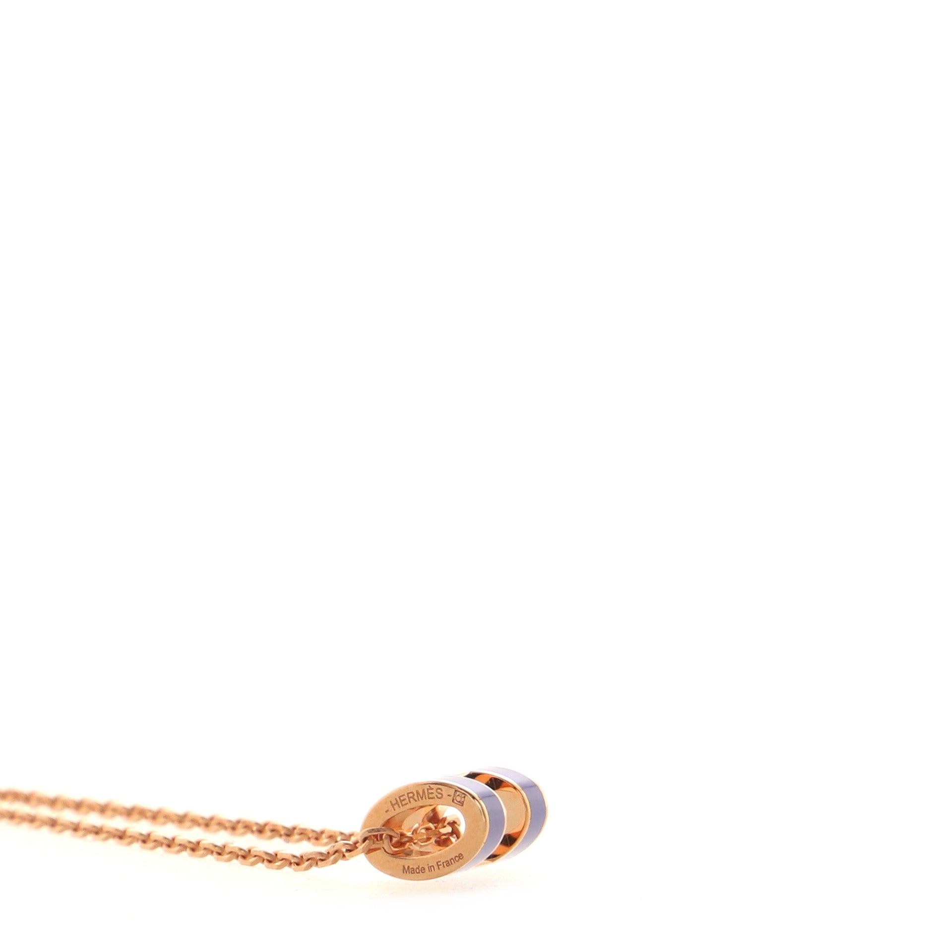 Pop H Pendant Chain Necklace Metal and Enamel Mini