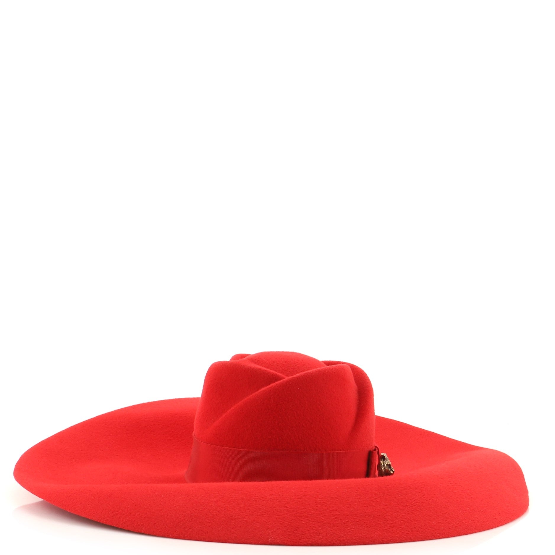 Animalier Bow Wide Brim Hat Felt XXL