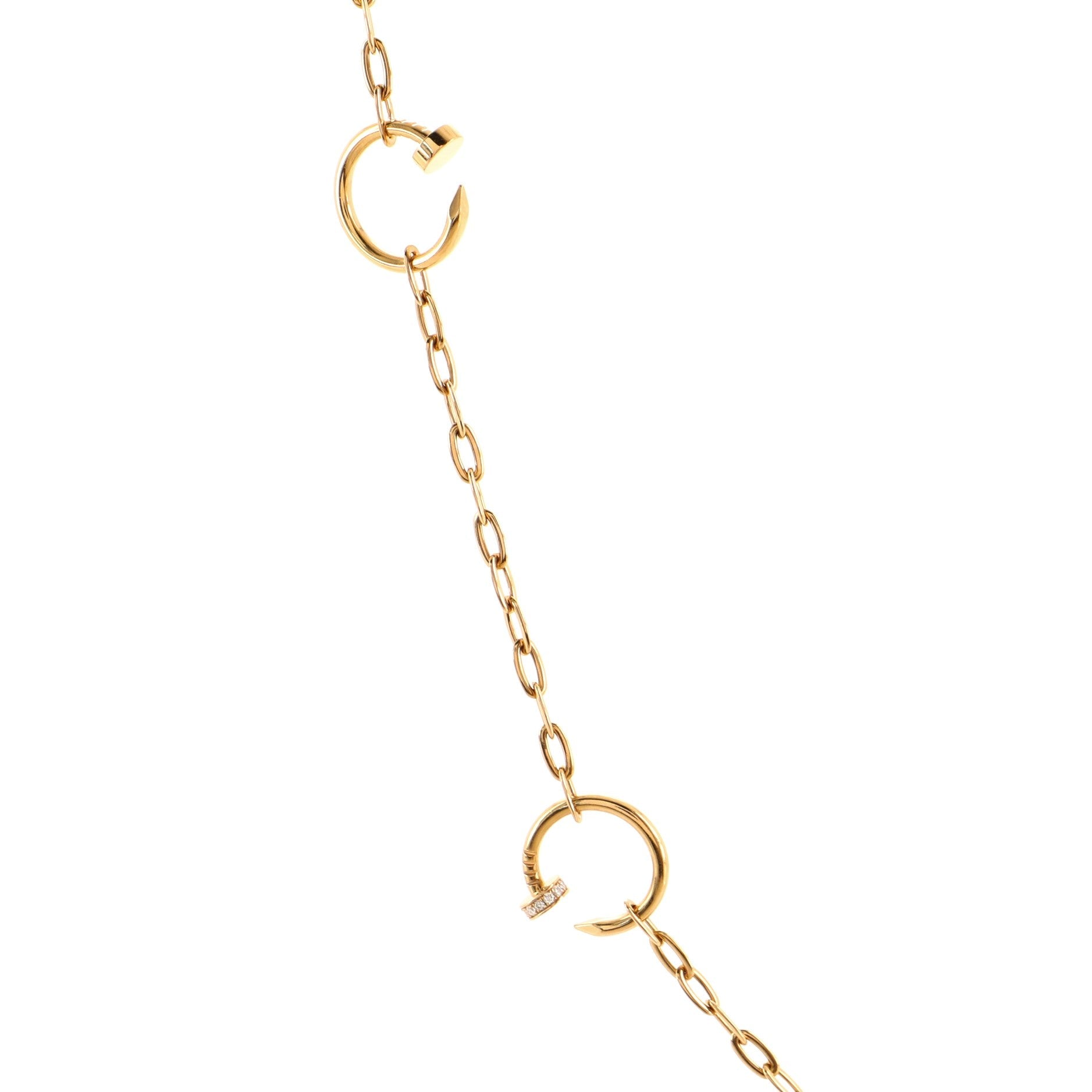 Juste un Clou 6 Station Long Necklace 18K Rose Gold with Diamonds