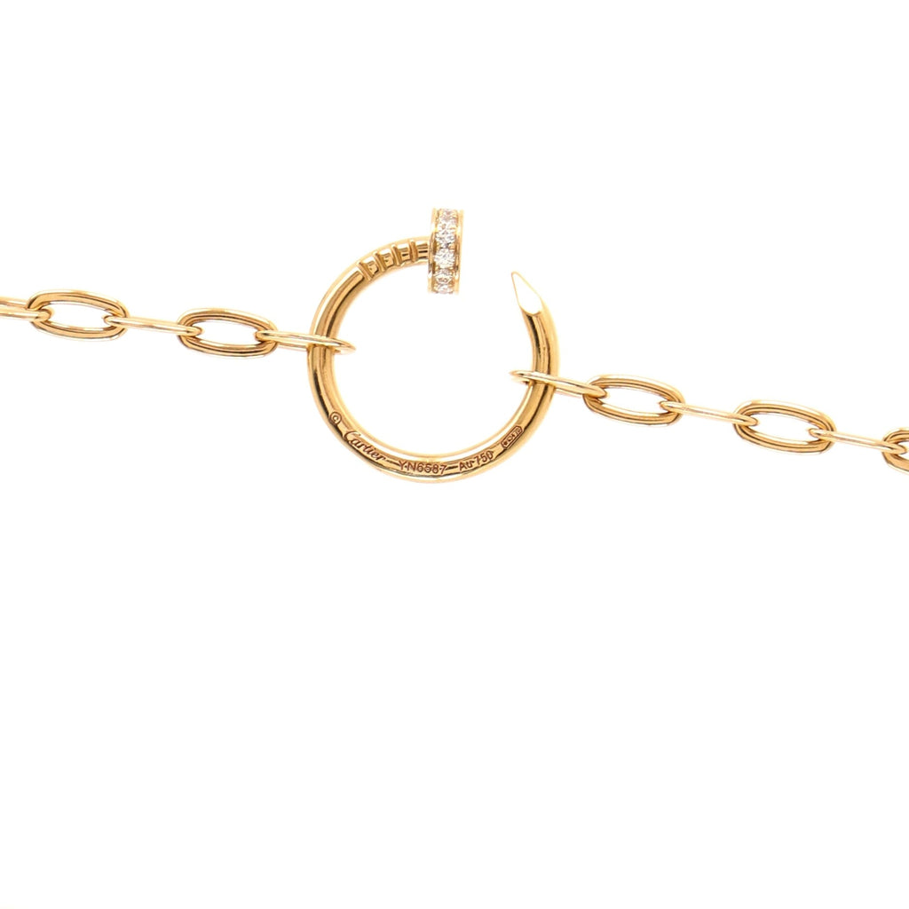 Juste un Clou 6 Station Long Necklace 18K Rose Gold with Diamonds