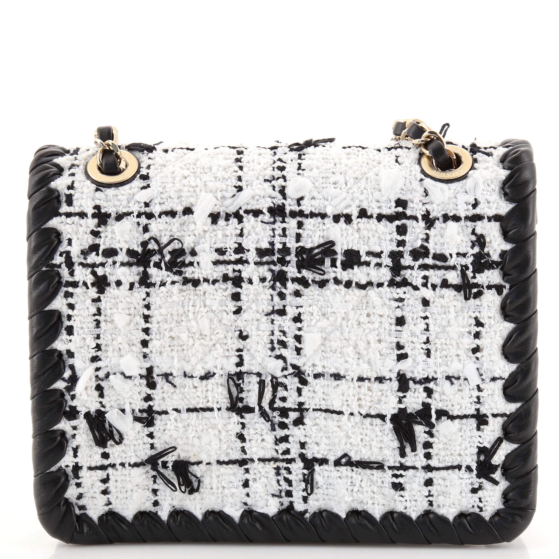 My Own Frame Flap Bag Quilted Tweed with Braided Calfskin Mini