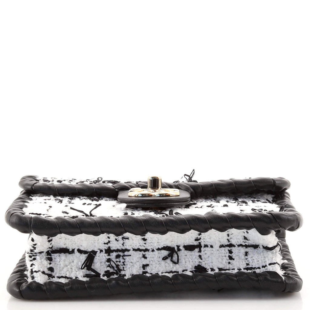 My Own Frame Flap Bag Quilted Tweed with Braided Calfskin Mini