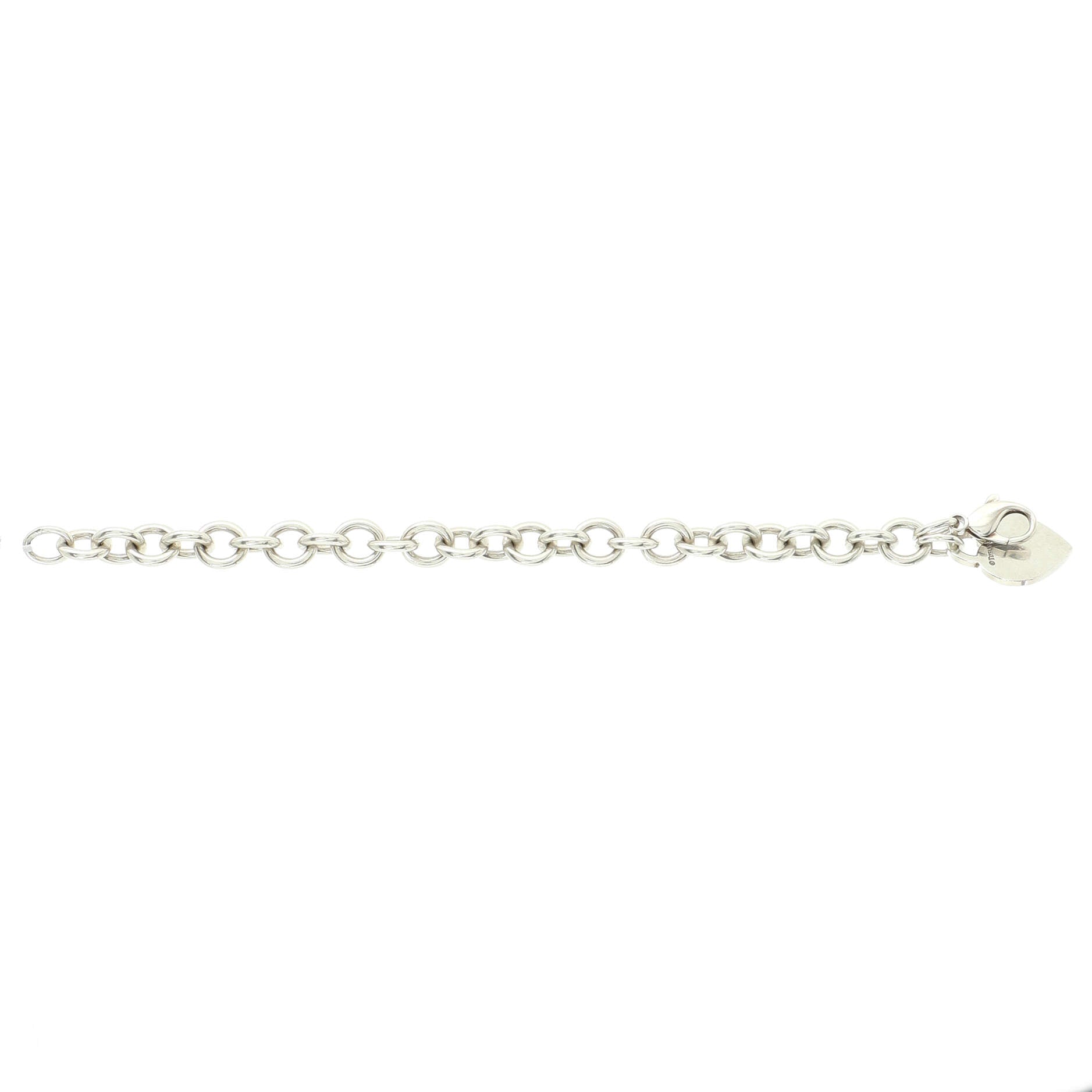 Heart Tag Bracelet Sterling Silver