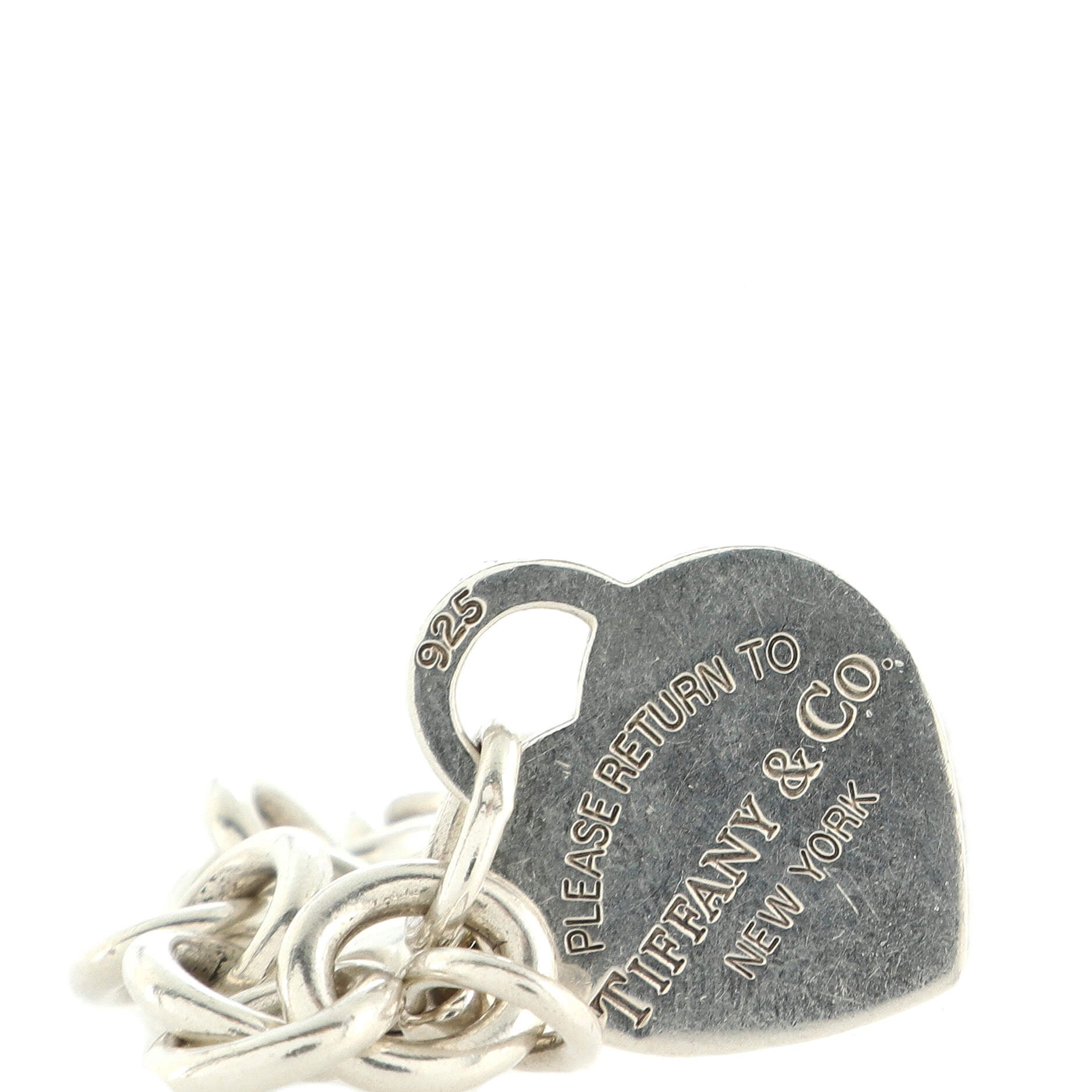 Heart Tag Bracelet Sterling Silver