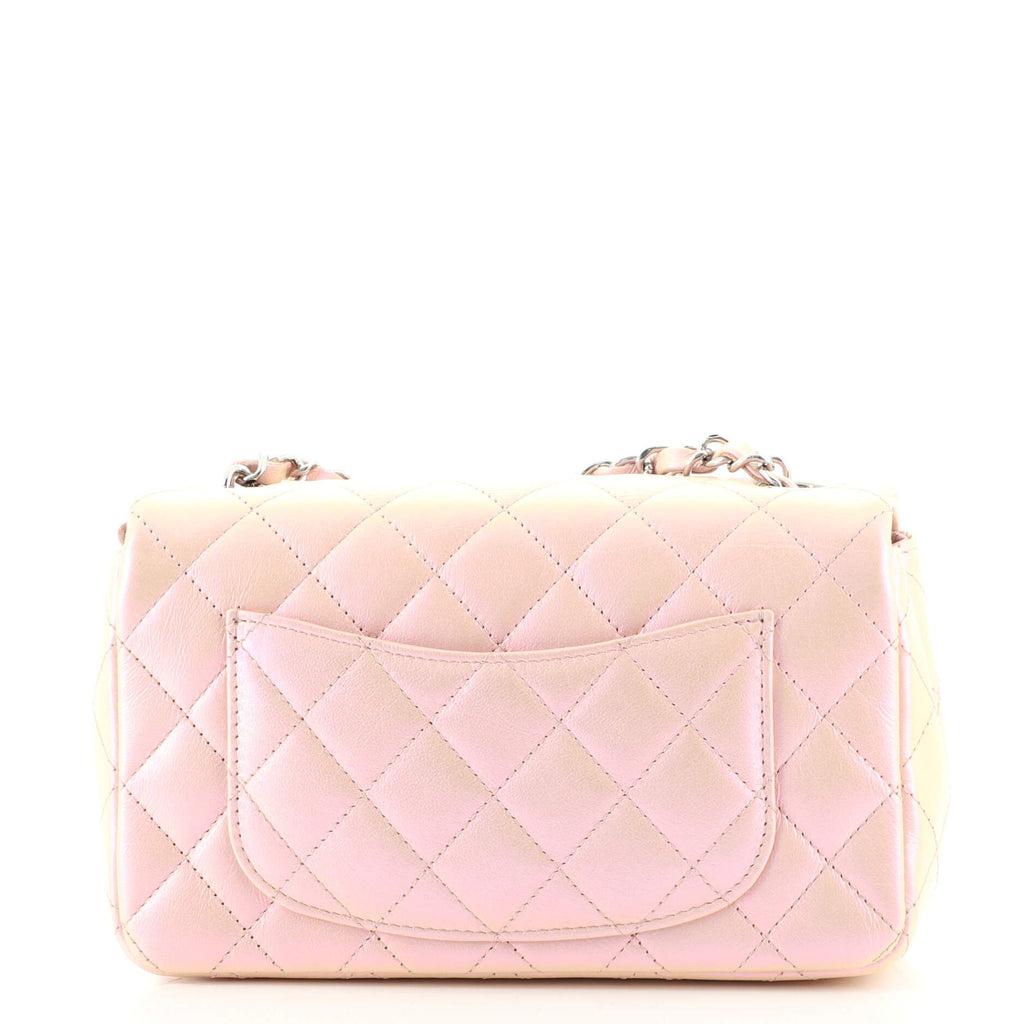 Classic Single Flap Bag Quilted Iridescent Calfskin Mini