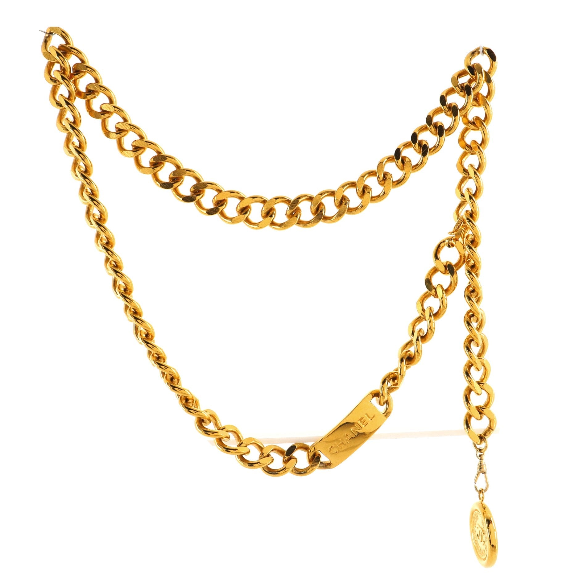 Vintage Medallion Chain Belt Metal 0